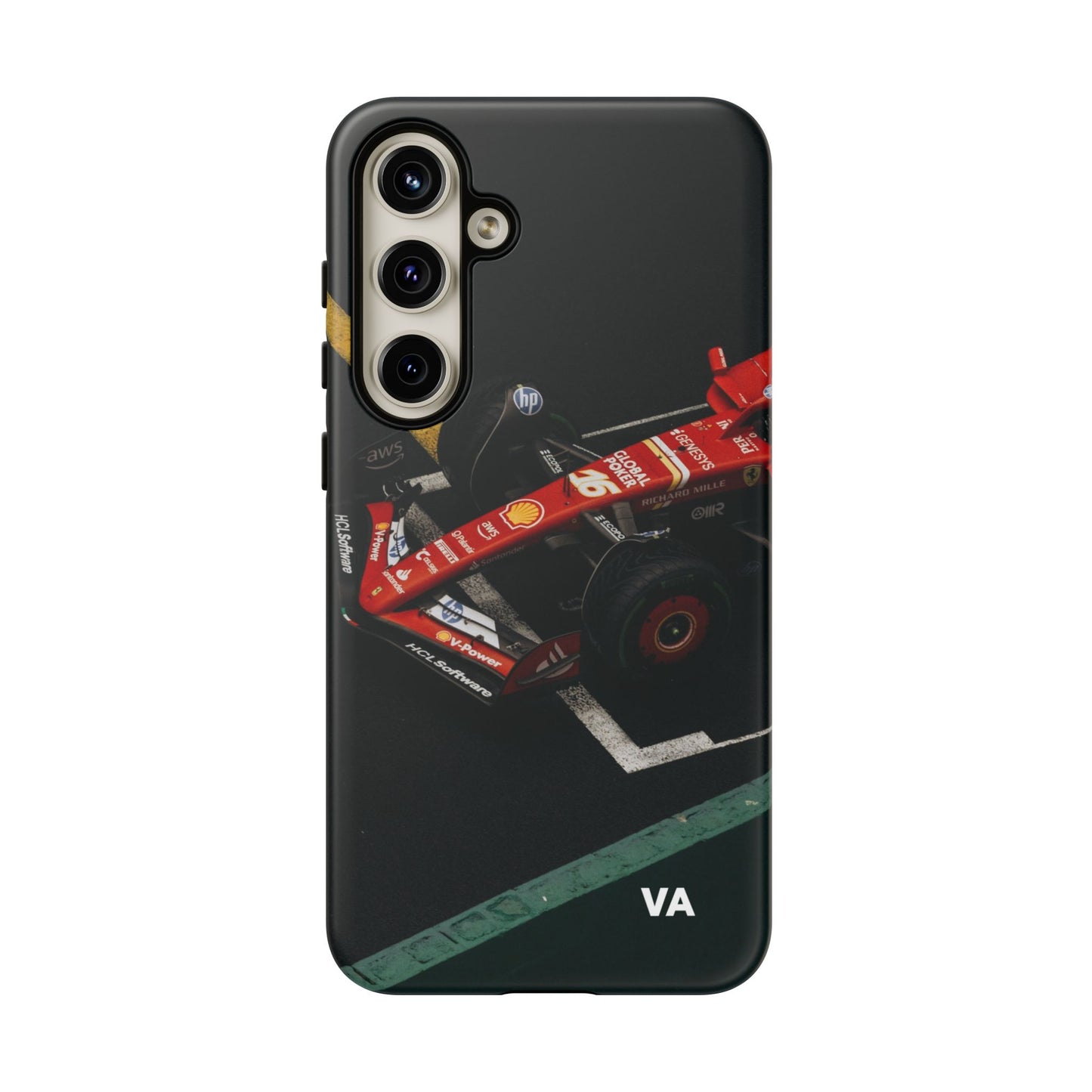 Personalized Racing Phone Case | Ferrari F1 Inspired Tough Cover for iPhone & Samsung | Motorsport Gift for Formula One Fans