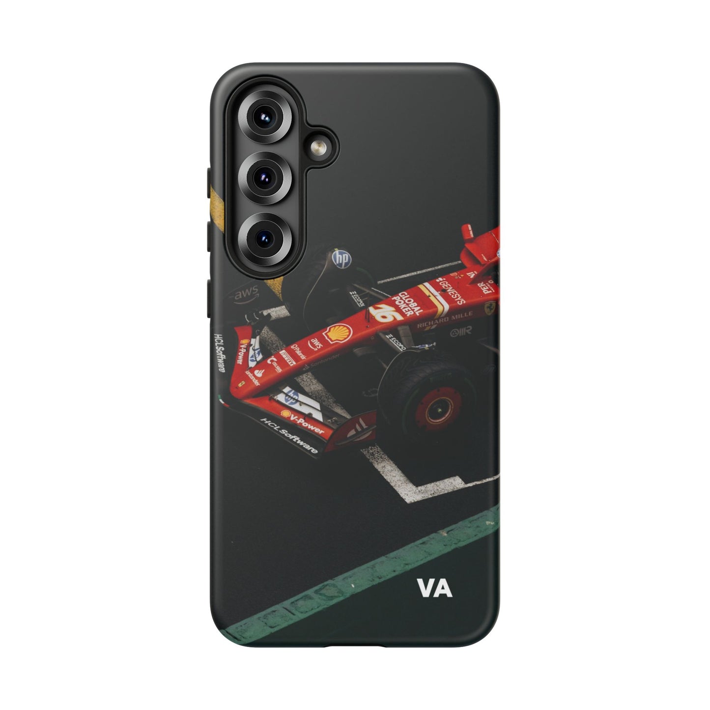 Personalized Racing Phone Case | Ferrari F1 Inspired Tough Cover for iPhone & Samsung | Motorsport Gift for Formula One Fans
