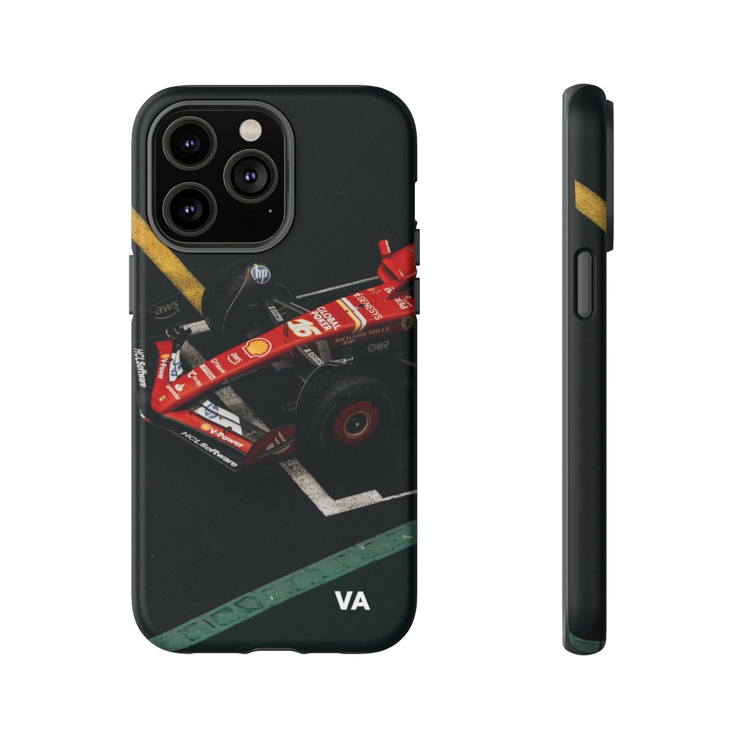 Personalized Racing Phone Case | Ferrari F1 Inspired Tough Cover for iPhone & Samsung | Motorsport Gift for Formula One Fans