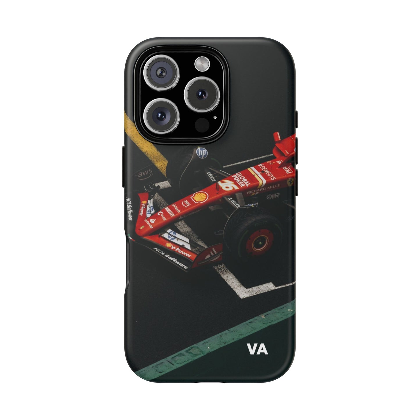 Personalized Racing Phone Case | Ferrari F1 Inspired Tough Cover for iPhone & Samsung | Motorsport Gift for Formula One Fans