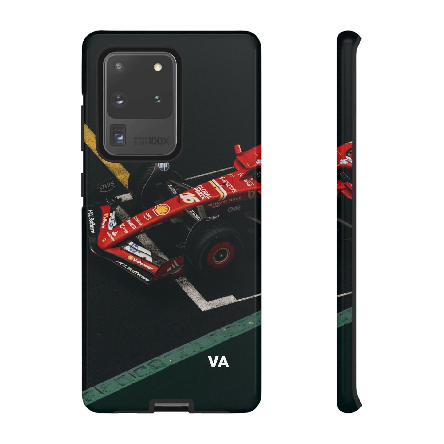 Personalized Racing Phone Case | Ferrari F1 Inspired Tough Cover for iPhone & Samsung | Motorsport Gift for Formula One Fans