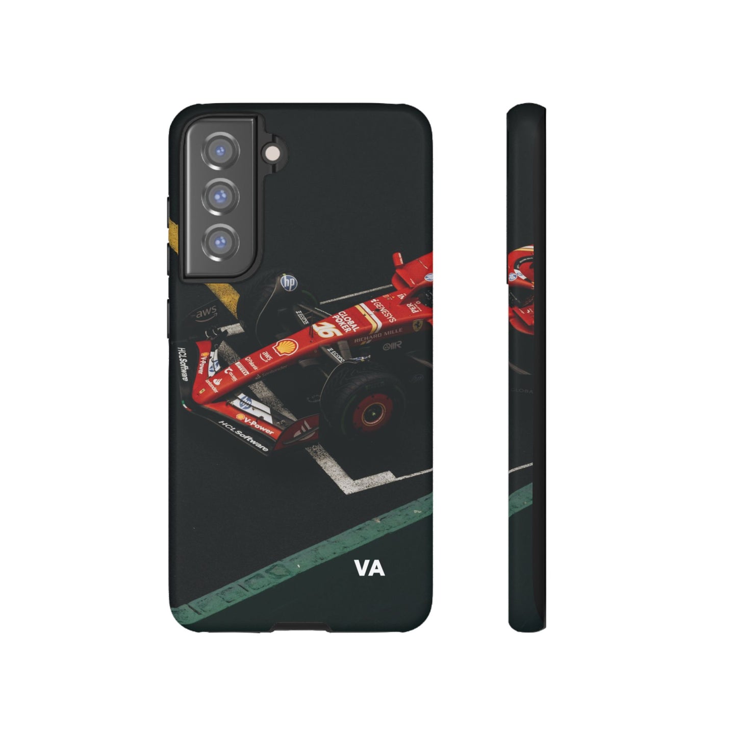 Personalized Racing Phone Case | Ferrari F1 Inspired Tough Cover for iPhone & Samsung | Motorsport Gift for Formula One Fans