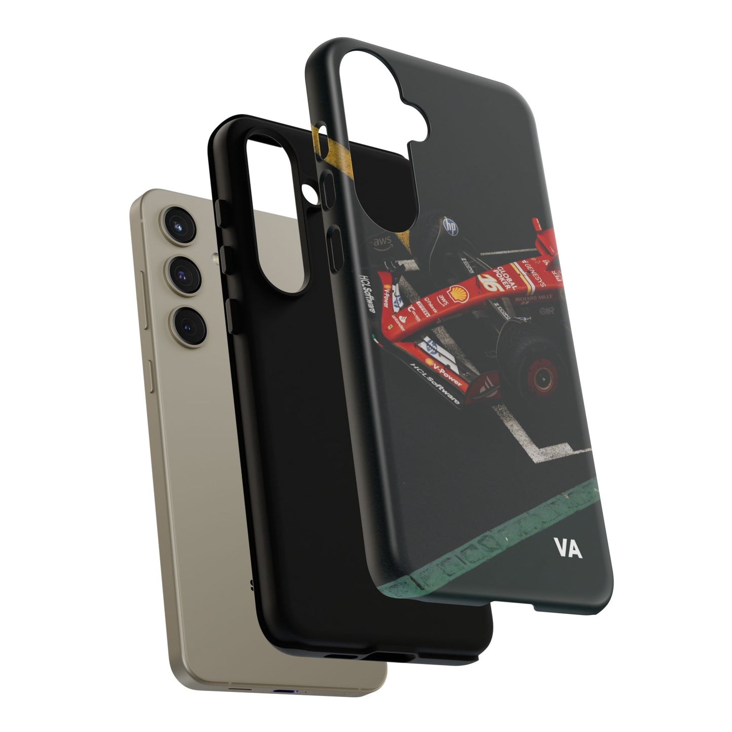 Personalized Racing Phone Case | Ferrari F1 Inspired Tough Cover for iPhone & Samsung | Motorsport Gift for Formula One Fans
