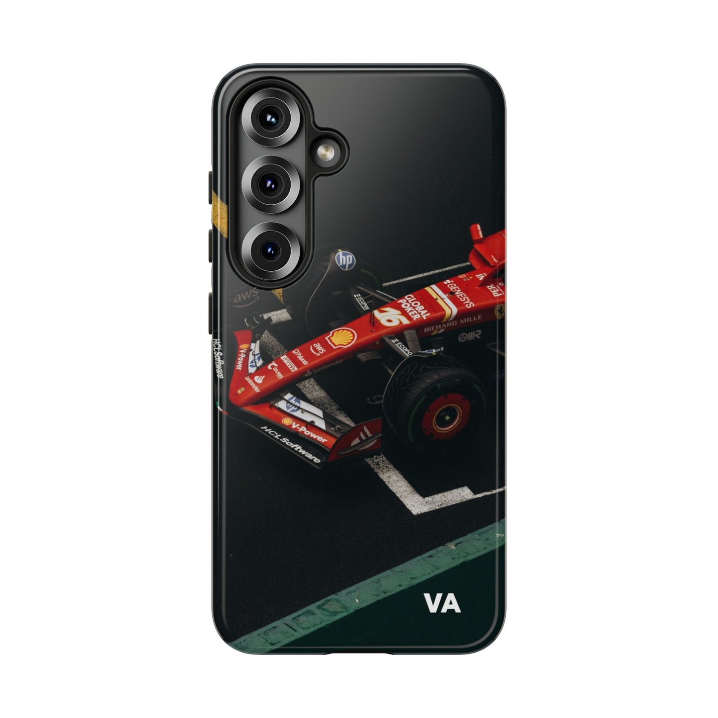 Personalized Racing Phone Case | Ferrari F1 Inspired Tough Cover for iPhone & Samsung | Motorsport Gift for Formula One Fans