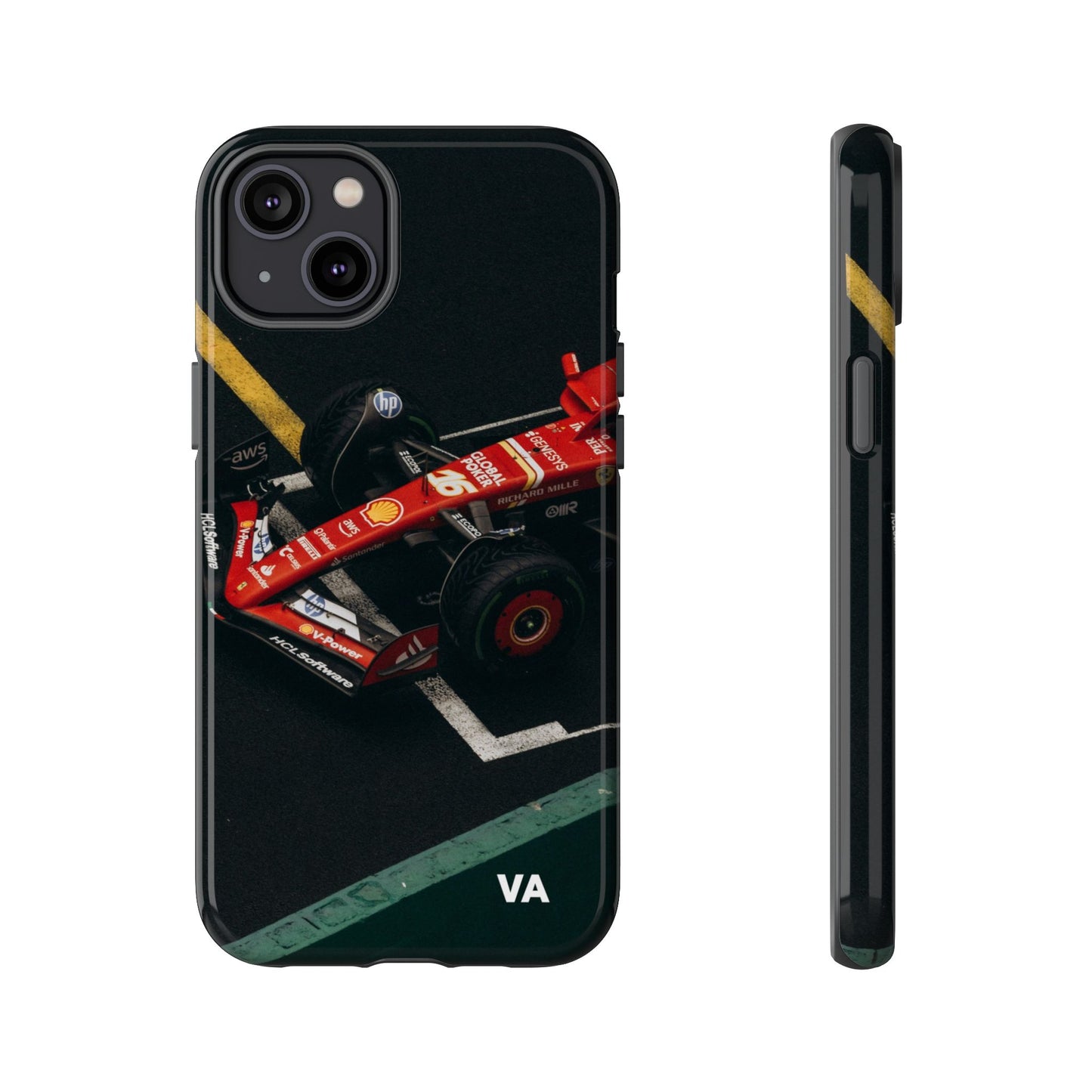 Personalized Racing Phone Case | Ferrari F1 Inspired Tough Cover for iPhone & Samsung | Motorsport Gift for Formula One Fans