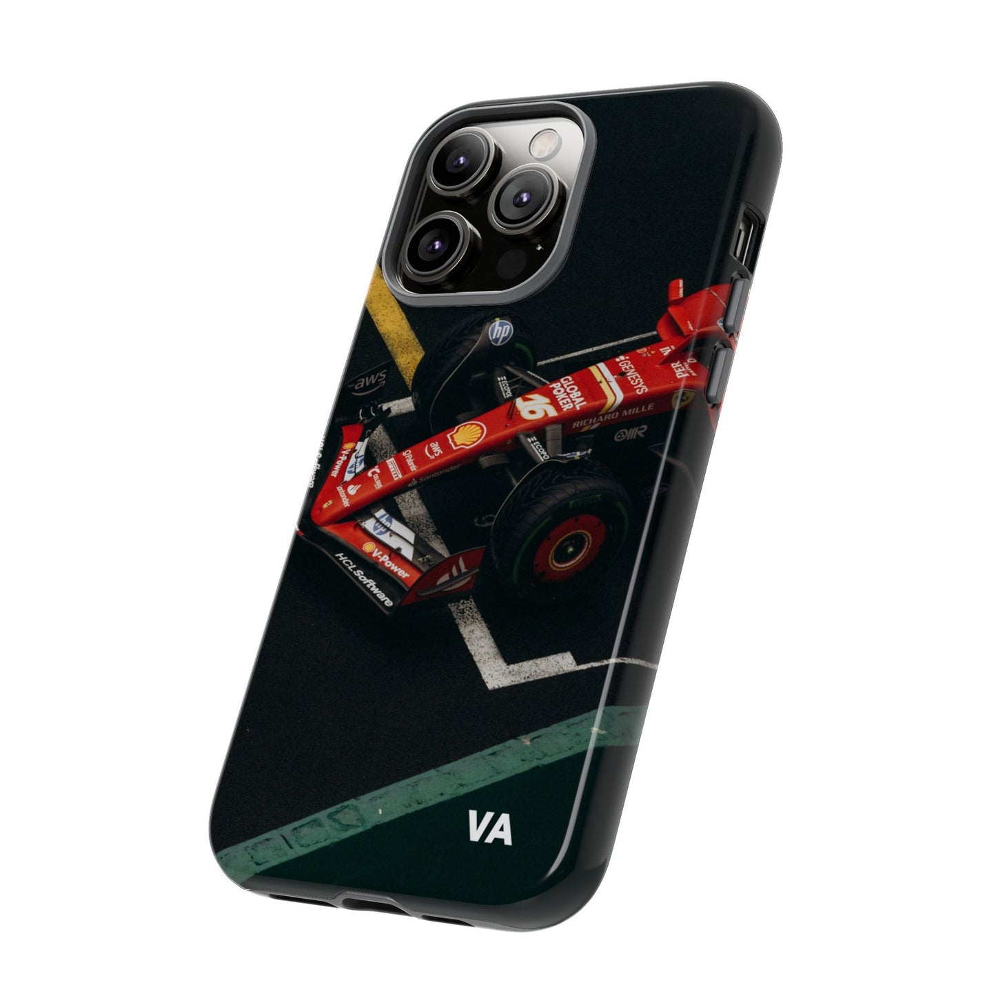Personalized Racing Phone Case | Ferrari F1 Inspired Tough Cover for iPhone & Samsung | Motorsport Gift for Formula One Fans