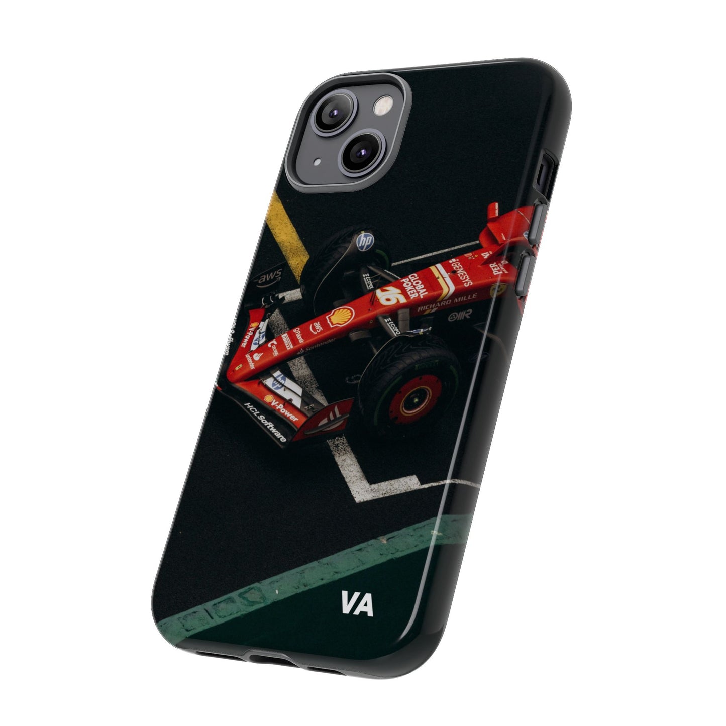 Personalized Racing Phone Case | Ferrari F1 Inspired Tough Cover for iPhone & Samsung | Motorsport Gift for Formula One Fans