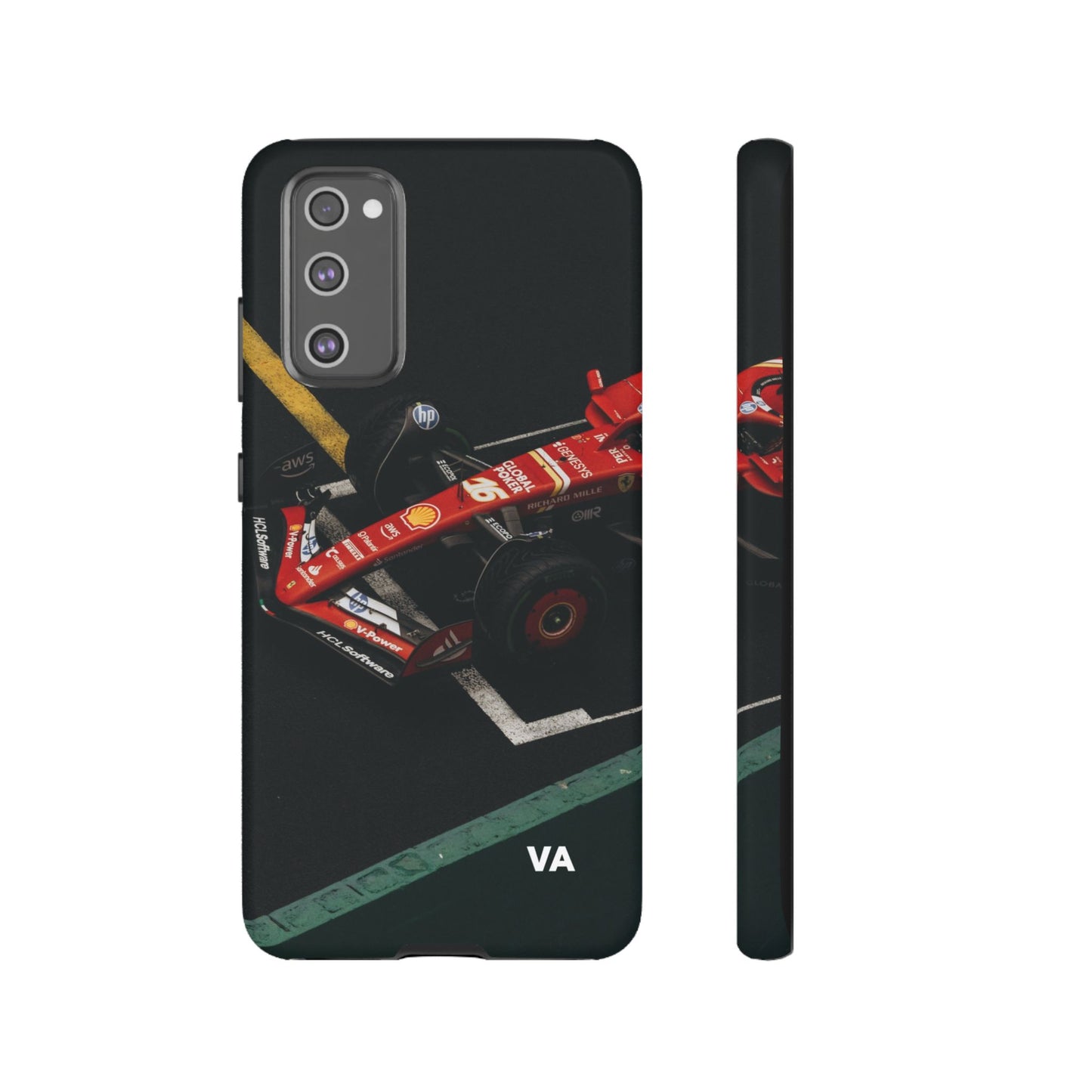 Personalized Racing Phone Case | Ferrari F1 Inspired Tough Cover for iPhone & Samsung | Motorsport Gift for Formula One Fans