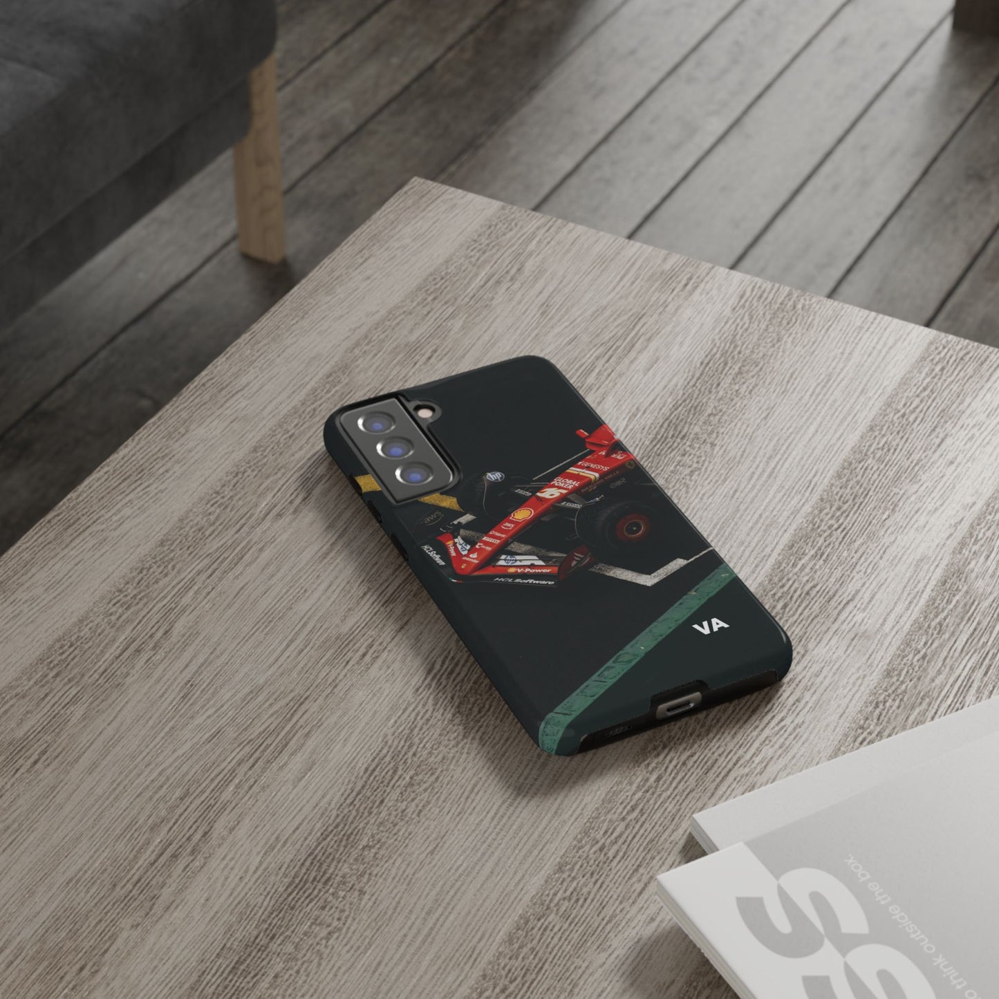 Personalized Racing Phone Case | Ferrari F1 Inspired Tough Cover for iPhone & Samsung | Motorsport Gift for Formula One Fans