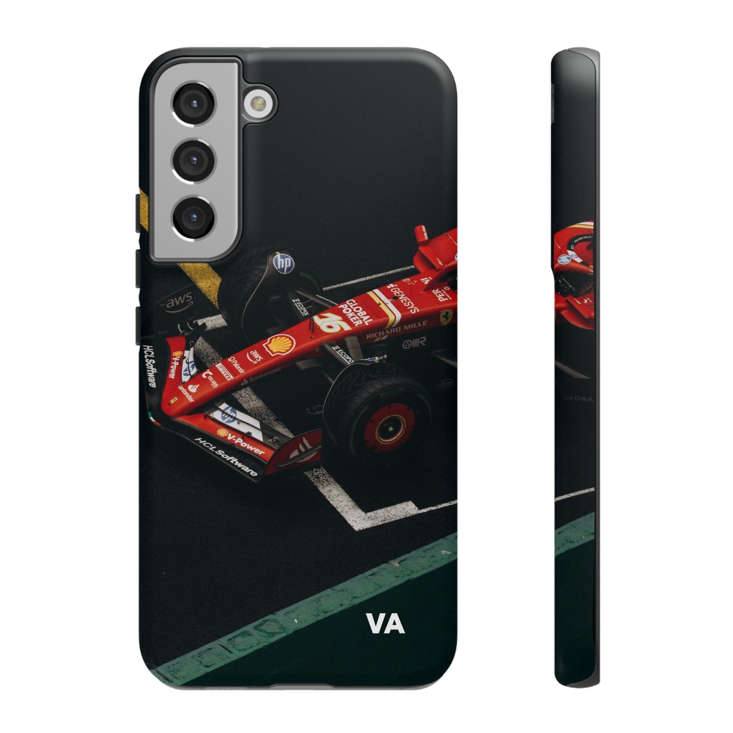 Personalized Racing Phone Case | Ferrari F1 Inspired Tough Cover for iPhone & Samsung | Motorsport Gift for Formula One Fans