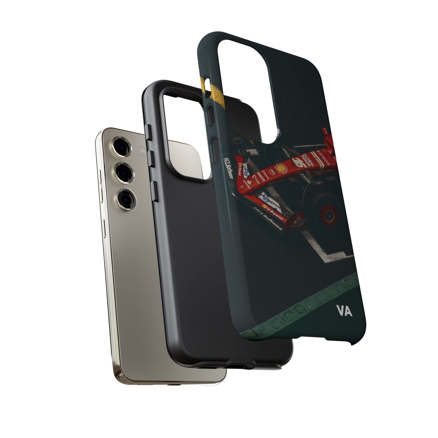 Personalized Racing Phone Case | Ferrari F1 Inspired Tough Cover for iPhone & Samsung | Motorsport Gift for Formula One Fans
