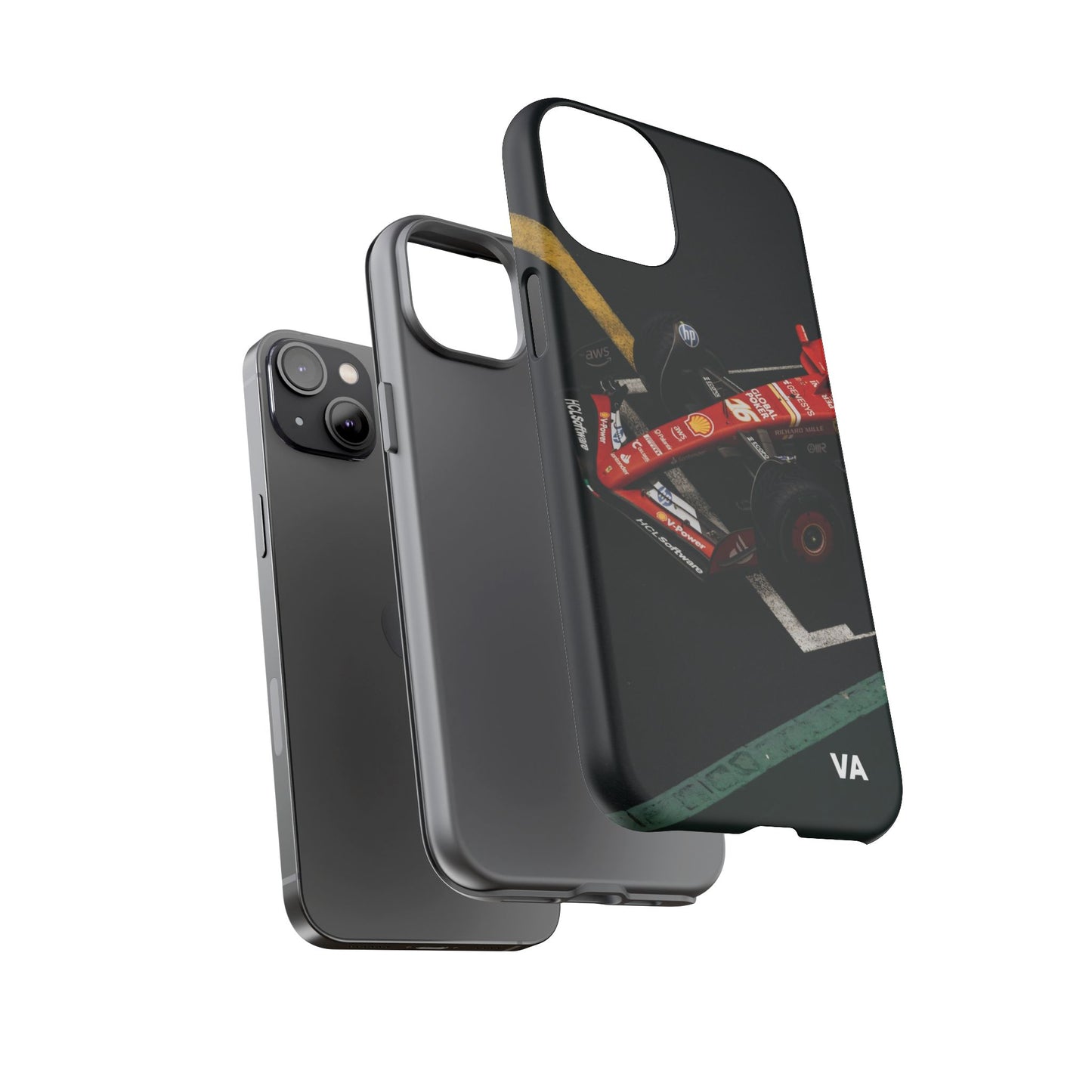Personalized Racing Phone Case | Ferrari F1 Inspired Tough Cover for iPhone & Samsung | Motorsport Gift for Formula One Fans