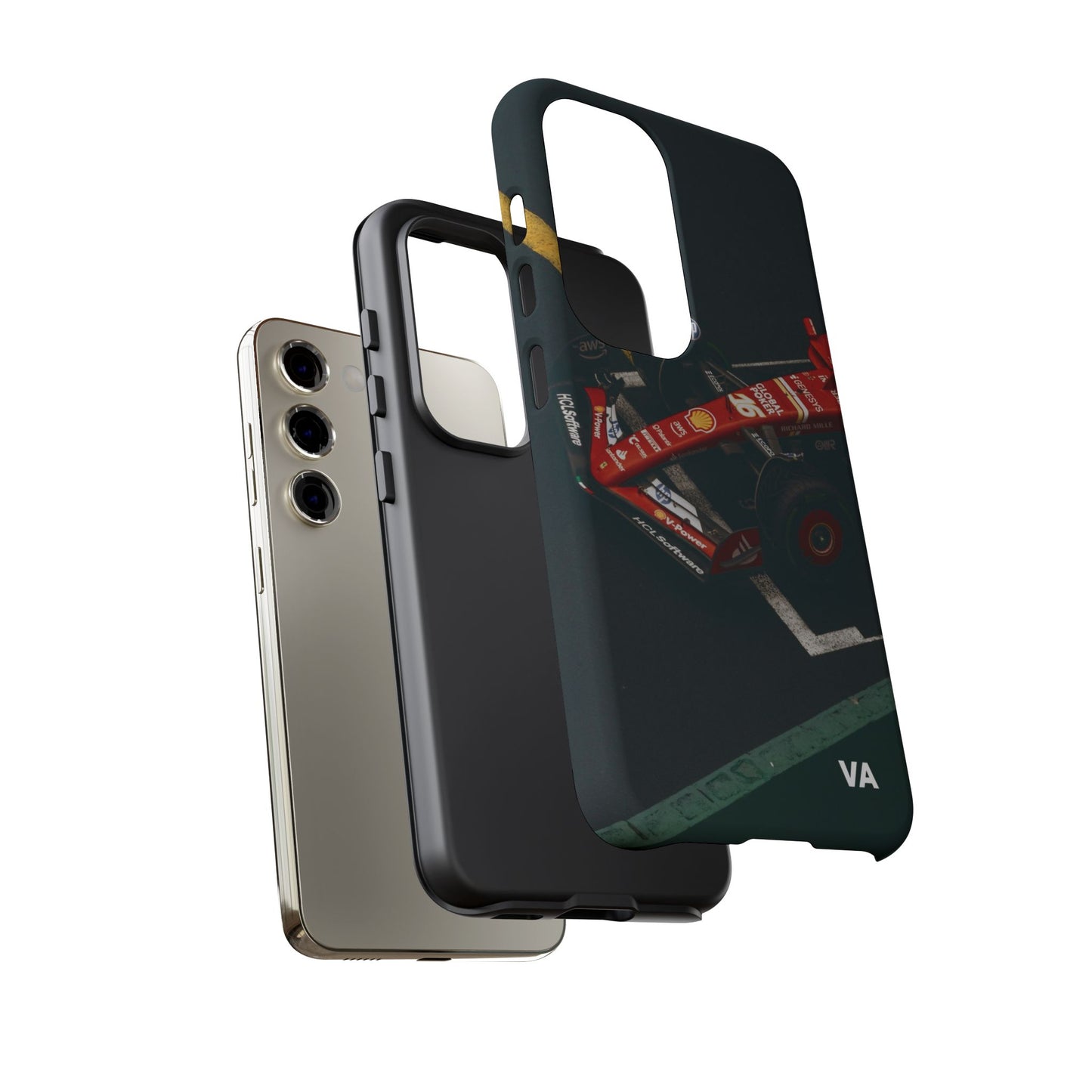 Personalized Racing Phone Case | Ferrari F1 Inspired Tough Cover for iPhone & Samsung | Motorsport Gift for Formula One Fans