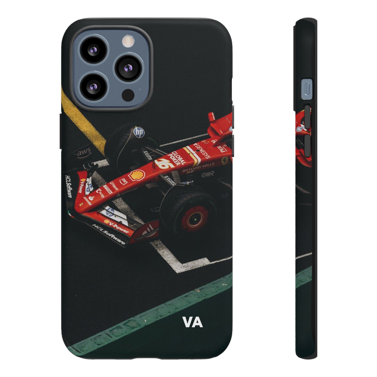 Personalized Racing Phone Case | Ferrari F1 Inspired Tough Cover for iPhone & Samsung | Motorsport Gift for Formula One Fans