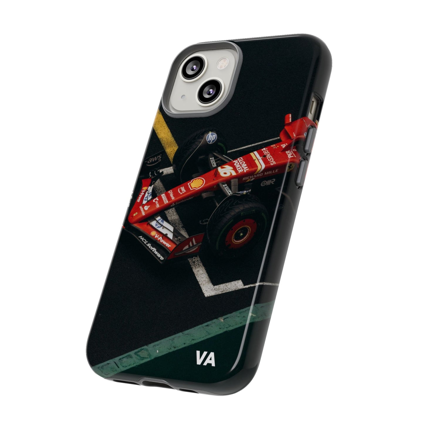 Personalized Racing Phone Case | Ferrari F1 Inspired Tough Cover for iPhone & Samsung | Motorsport Gift for Formula One Fans