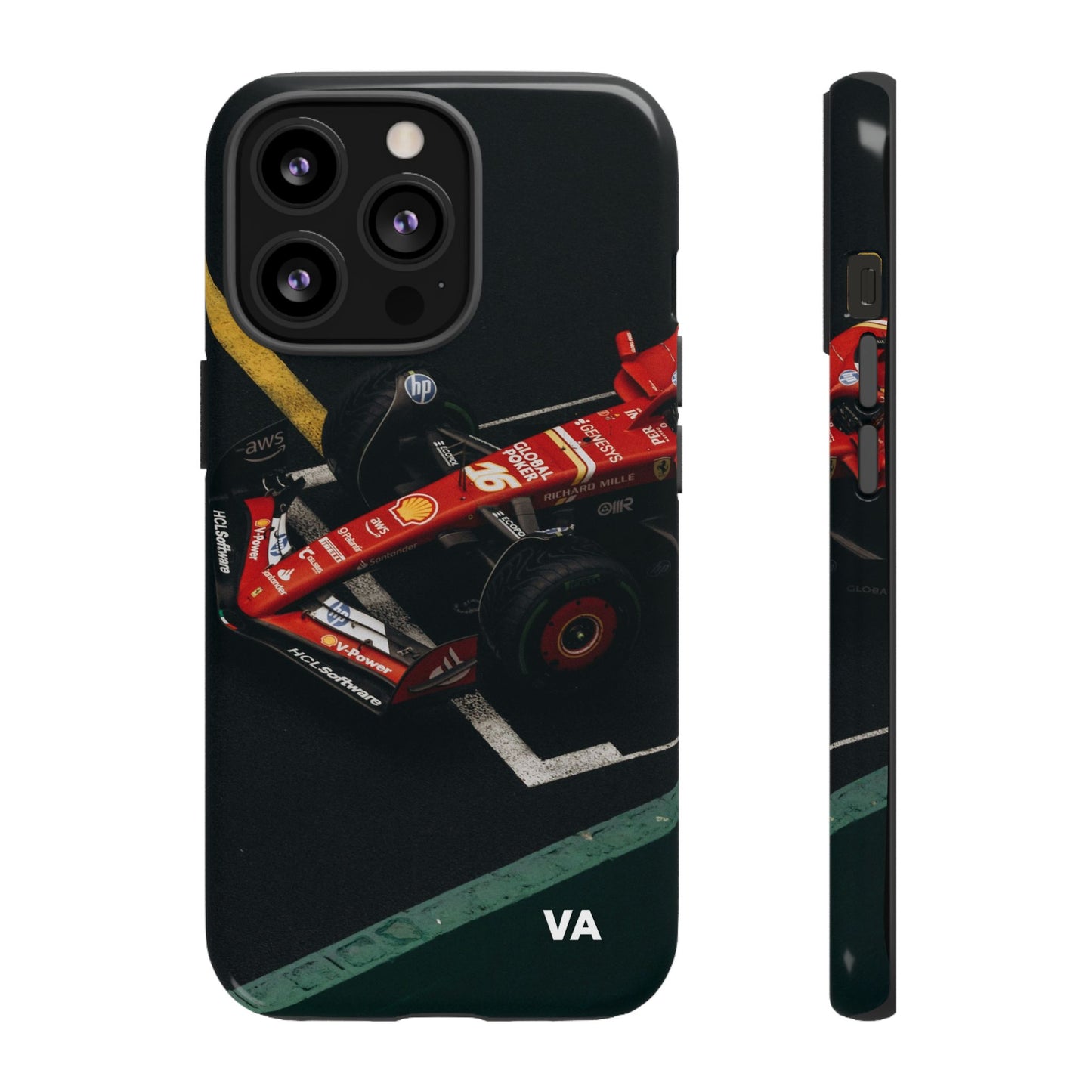 Personalized Racing Phone Case | Ferrari F1 Inspired Tough Cover for iPhone & Samsung | Motorsport Gift for Formula One Fans