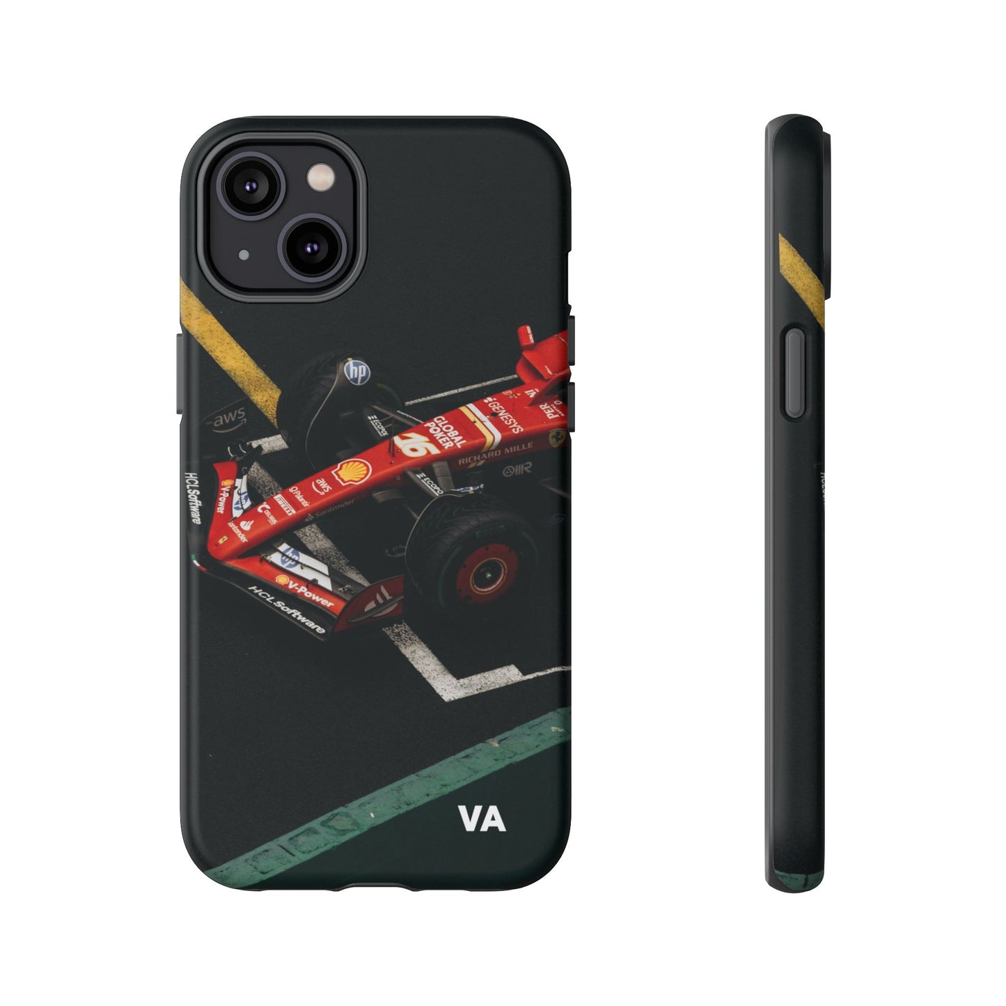 Personalized Racing Phone Case | Ferrari F1 Inspired Tough Cover for iPhone & Samsung | Motorsport Gift for Formula One Fans