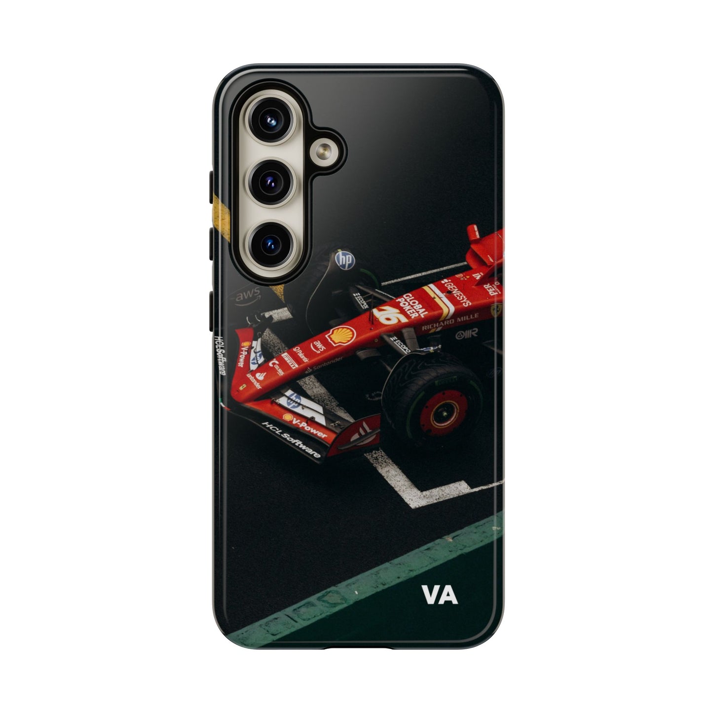 Personalized Racing Phone Case | Ferrari F1 Inspired Tough Cover for iPhone & Samsung | Motorsport Gift for Formula One Fans