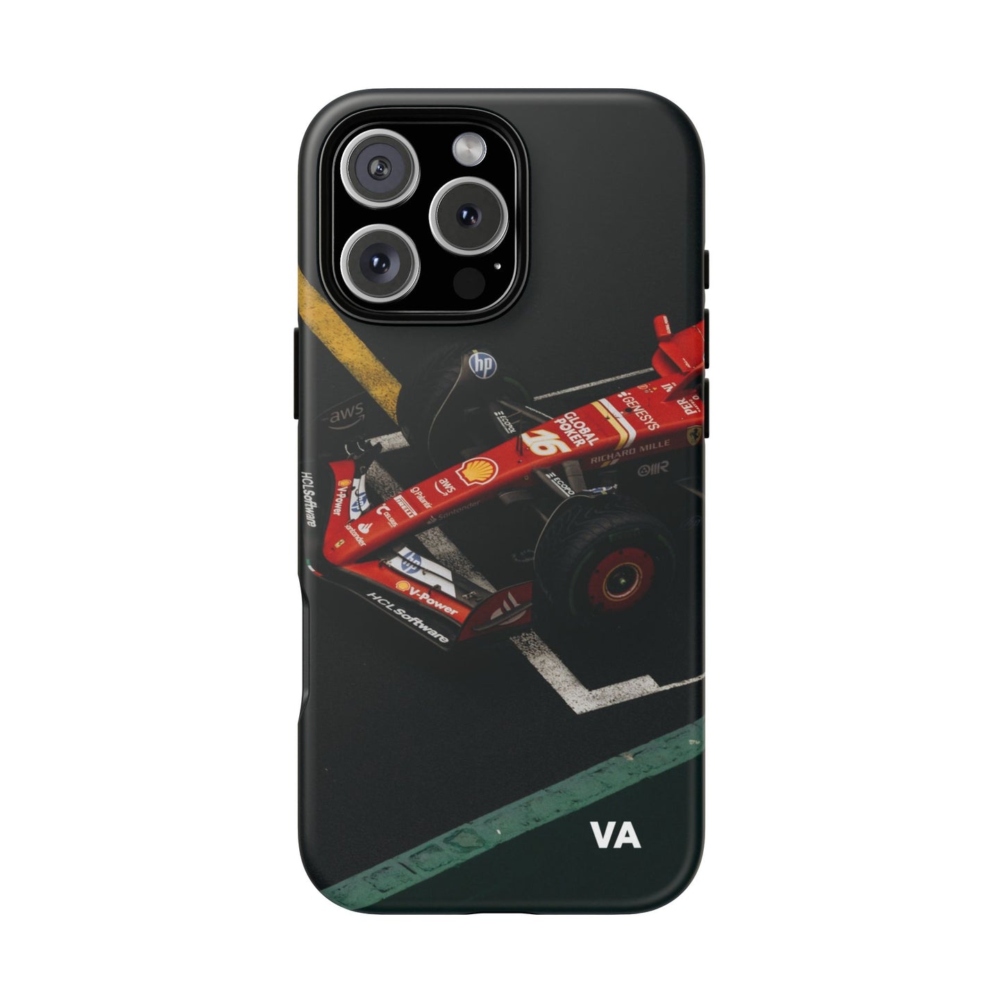 Personalized Racing Phone Case | Ferrari F1 Inspired Tough Cover for iPhone & Samsung | Motorsport Gift for Formula One Fans