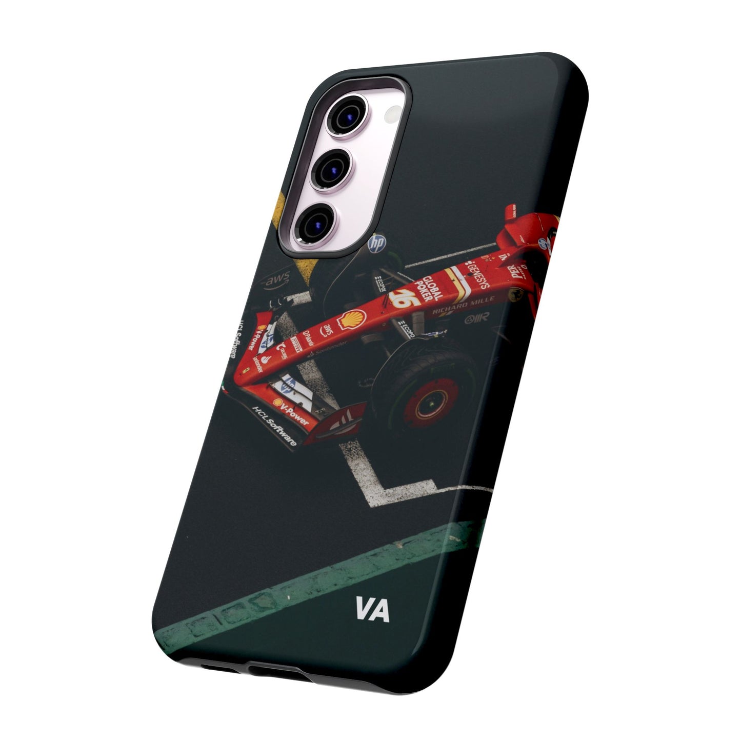 Personalized Racing Phone Case | Ferrari F1 Inspired Tough Cover for iPhone & Samsung | Motorsport Gift for Formula One Fans