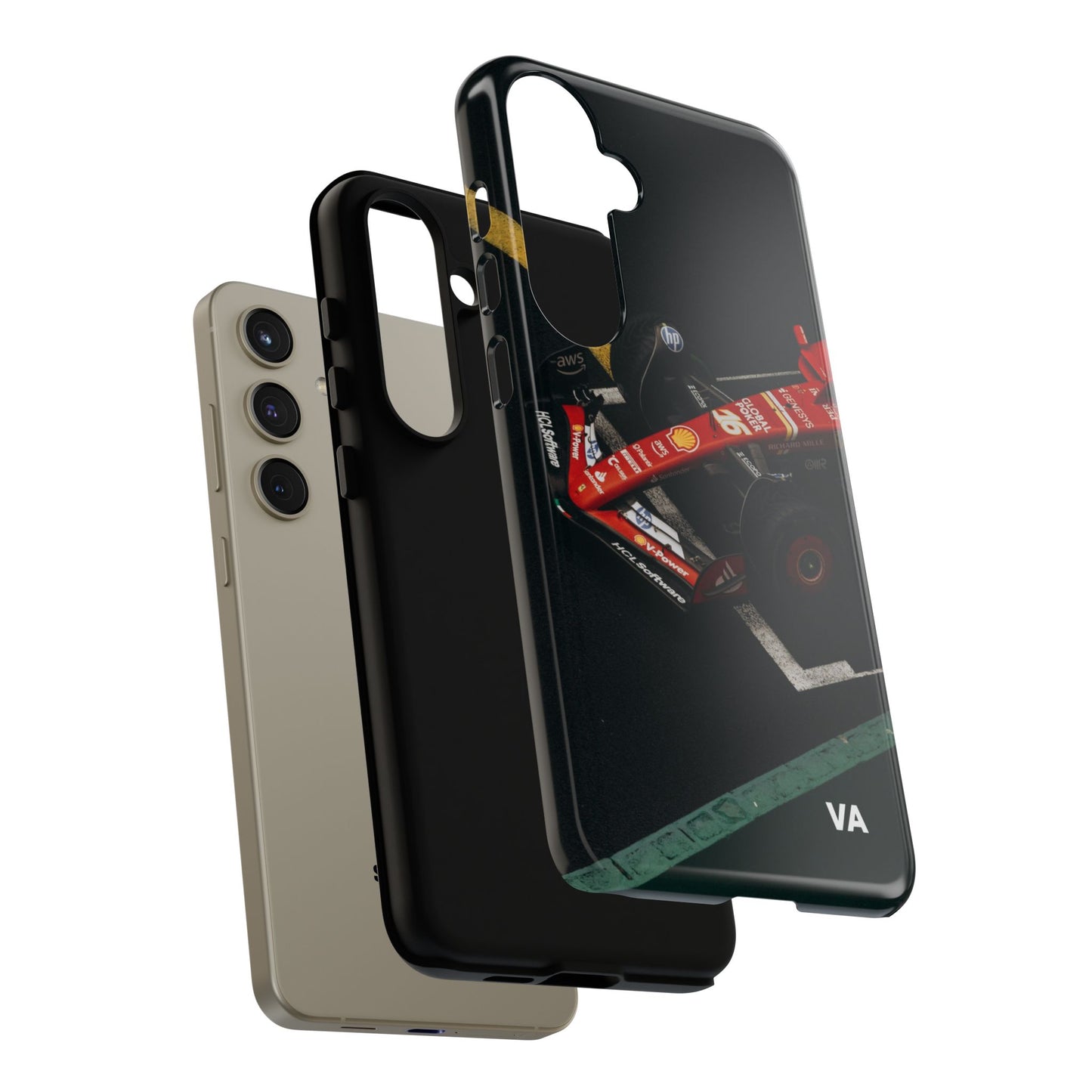Personalized Racing Phone Case | Ferrari F1 Inspired Tough Cover for iPhone & Samsung | Motorsport Gift for Formula One Fans