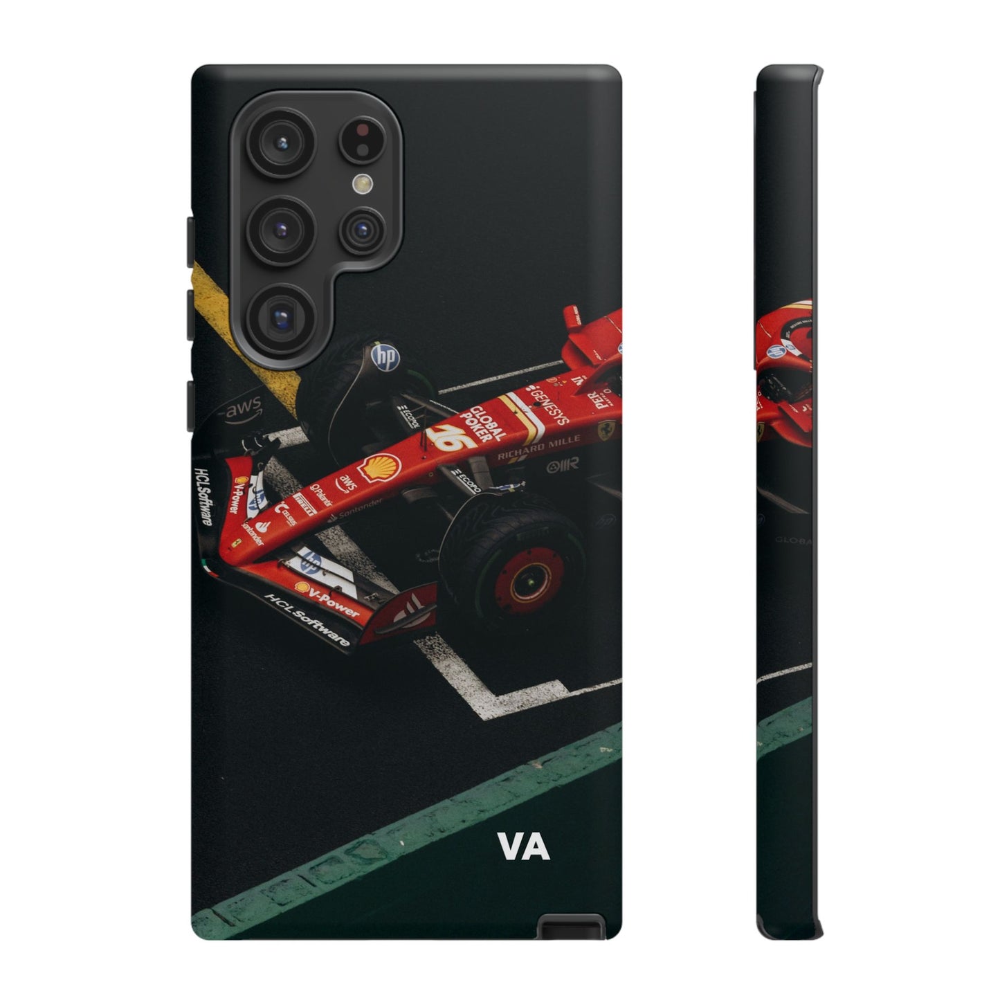 Personalized Racing Phone Case | Ferrari F1 Inspired Tough Cover for iPhone & Samsung | Motorsport Gift for Formula One Fans