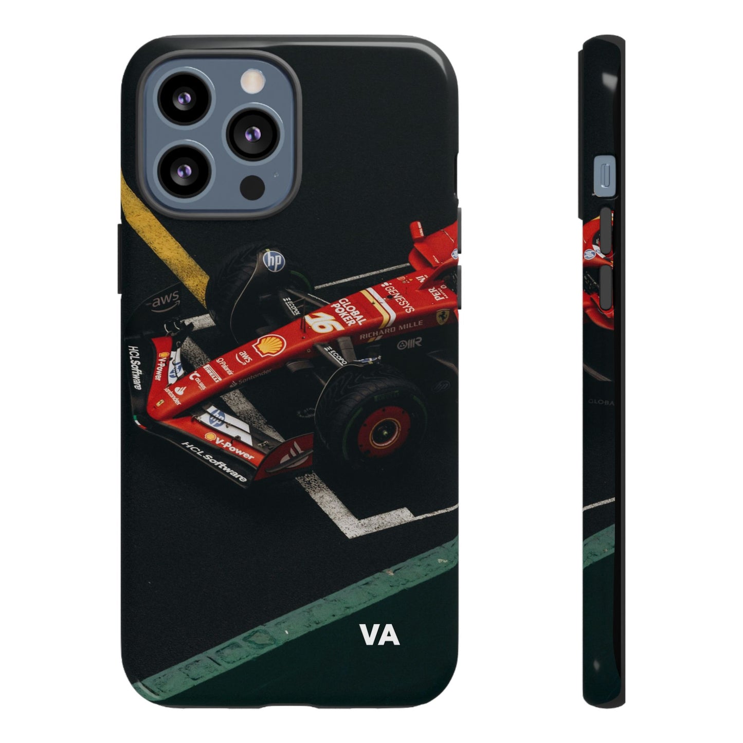 Personalized Racing Phone Case | Ferrari F1 Inspired Tough Cover for iPhone & Samsung | Motorsport Gift for Formula One Fans