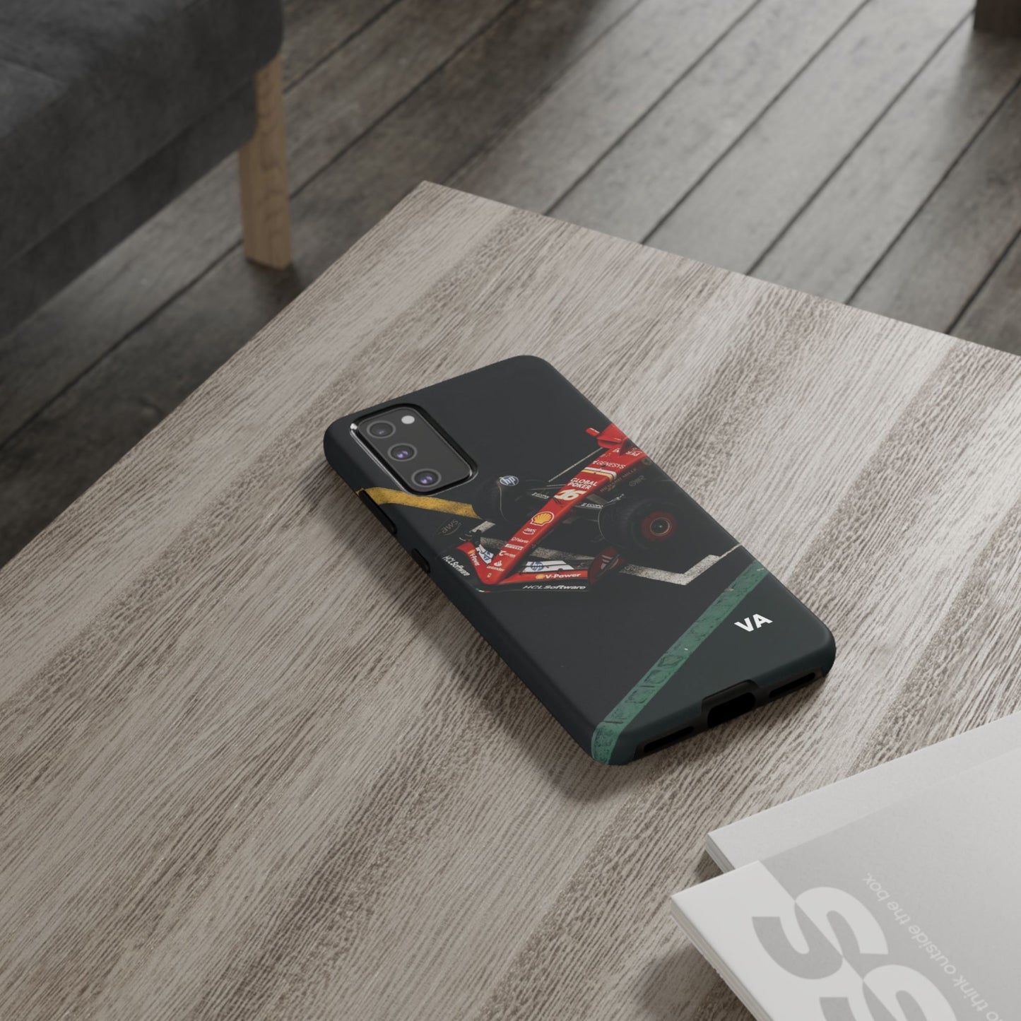 Personalized Racing Phone Case | Ferrari F1 Inspired Tough Cover for iPhone & Samsung | Motorsport Gift for Formula One Fans