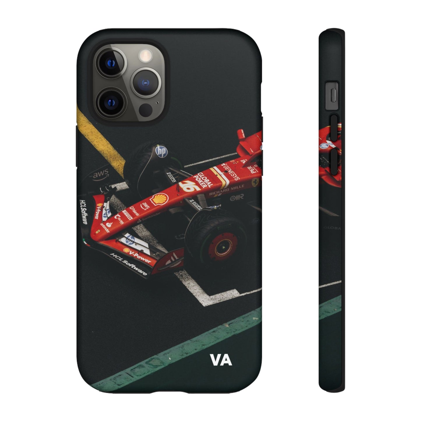 Personalized Racing Phone Case | Ferrari F1 Inspired Tough Cover for iPhone & Samsung | Motorsport Gift for Formula One Fans