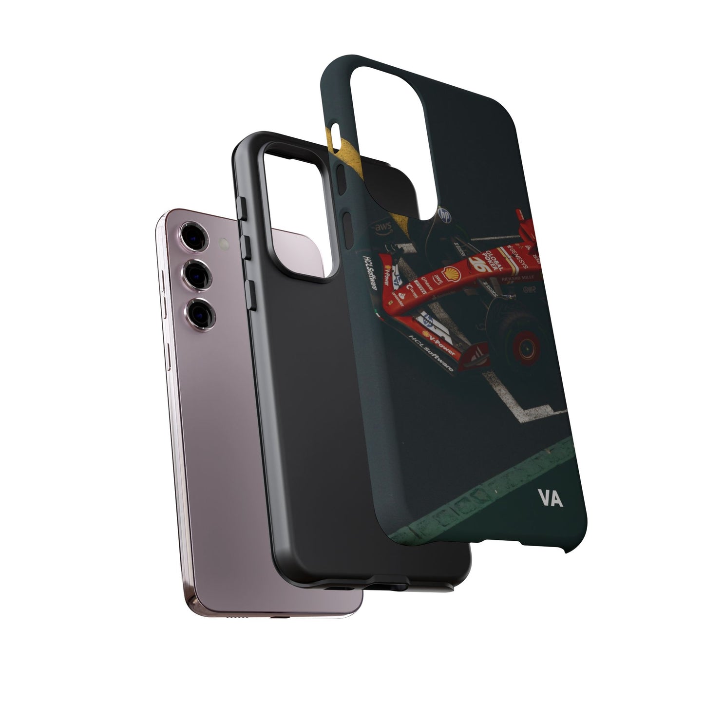 Personalized Racing Phone Case | Ferrari F1 Inspired Tough Cover for iPhone & Samsung | Motorsport Gift for Formula One Fans