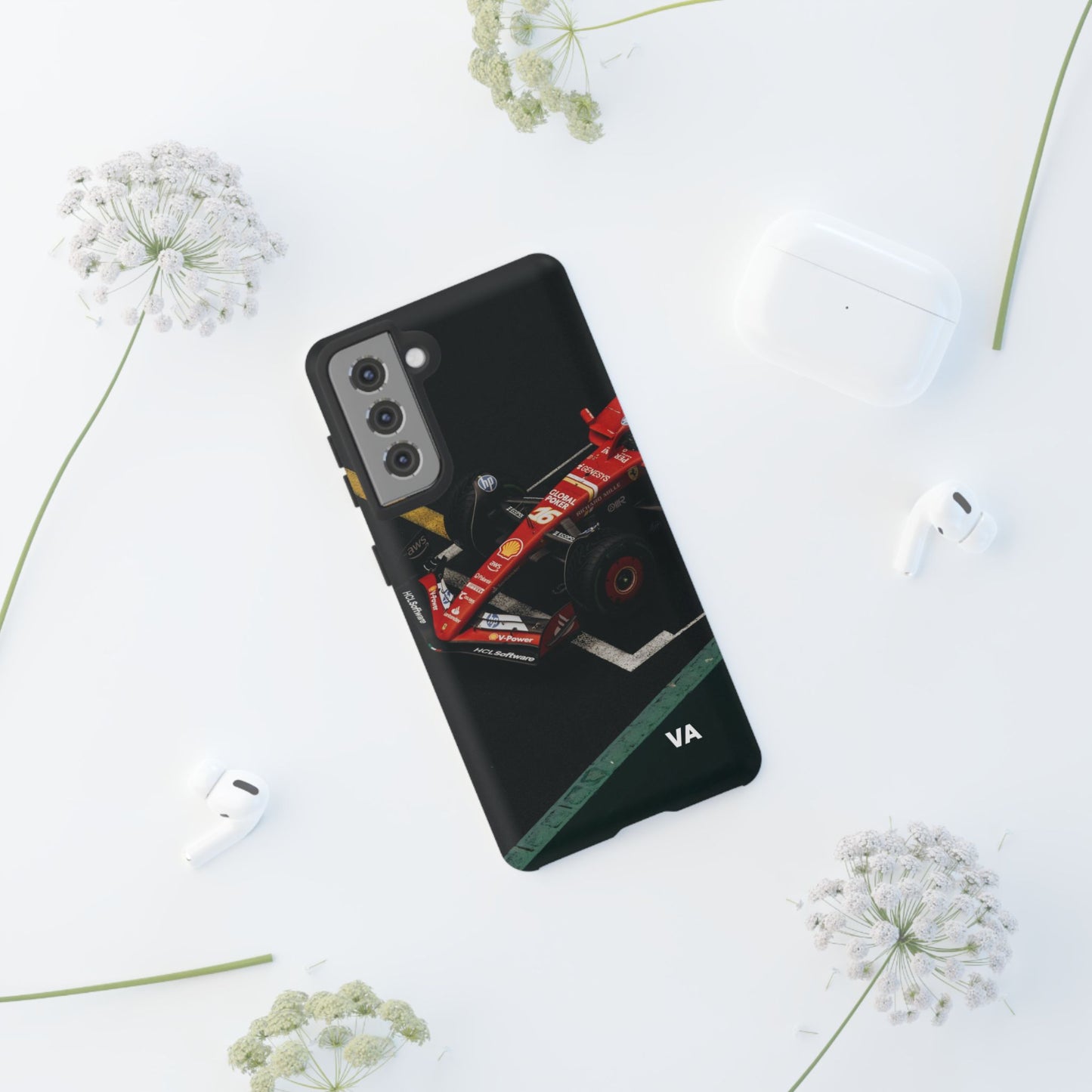 Personalized Racing Phone Case | Ferrari F1 Inspired Tough Cover for iPhone & Samsung | Motorsport Gift for Formula One Fans