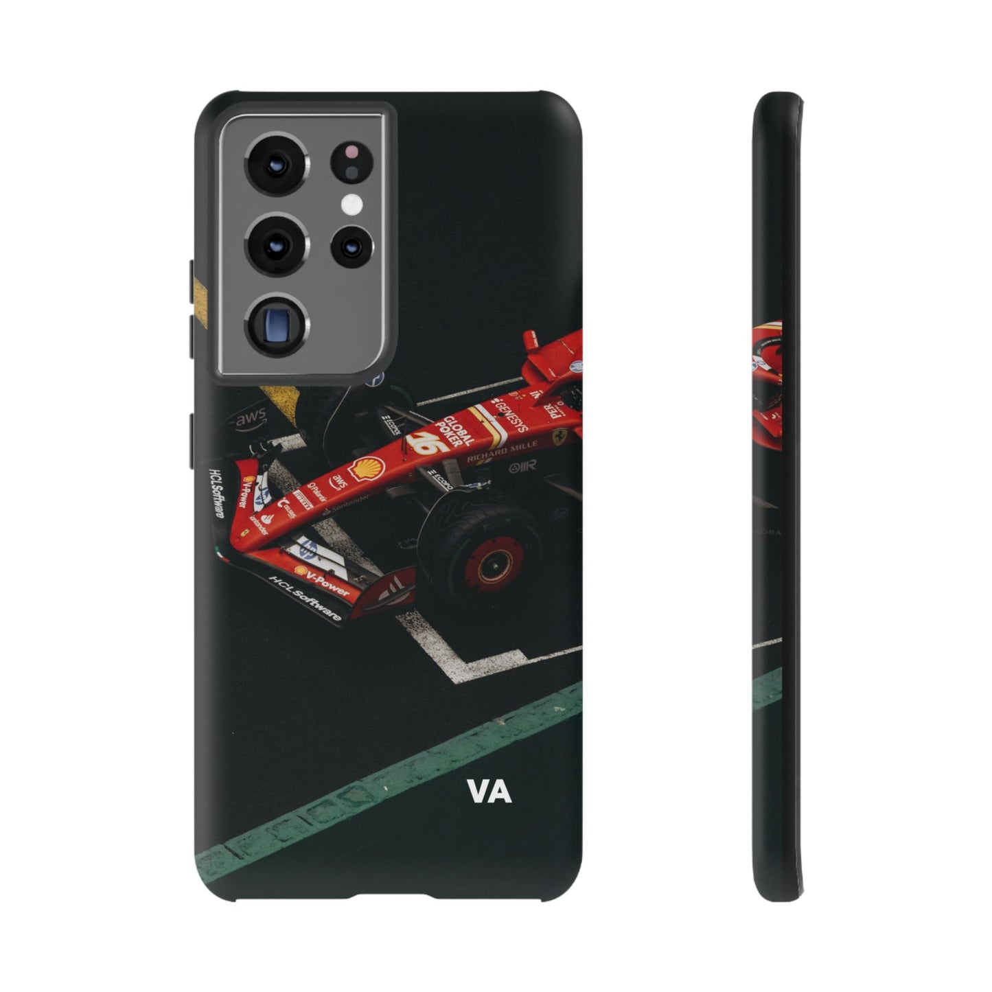 Personalized Racing Phone Case | Ferrari F1 Inspired Tough Cover for iPhone & Samsung | Motorsport Gift for Formula One Fans