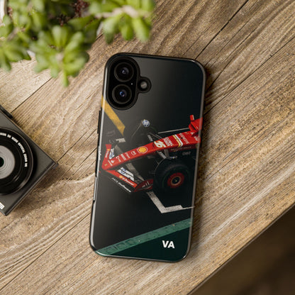 Personalized Racing Phone Case | Ferrari F1 Inspired Tough Cover for iPhone & Samsung | Motorsport Gift for Formula One Fans