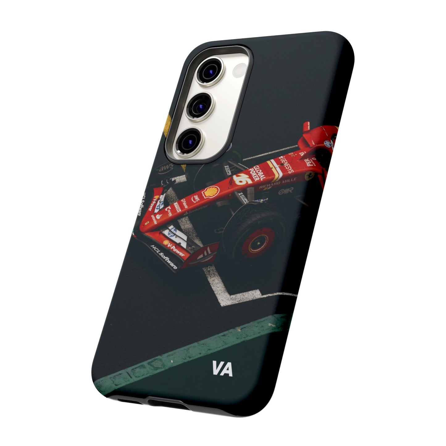 Personalized Racing Phone Case | Ferrari F1 Inspired Tough Cover for iPhone & Samsung | Motorsport Gift for Formula One Fans