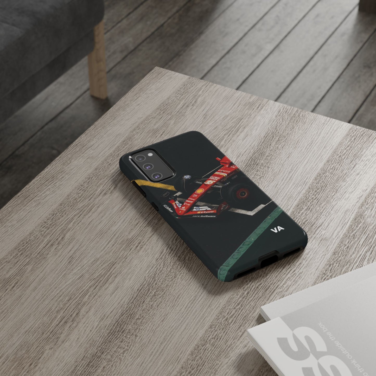 Personalized Racing Phone Case | Ferrari F1 Inspired Tough Cover for iPhone & Samsung | Motorsport Gift for Formula One Fans