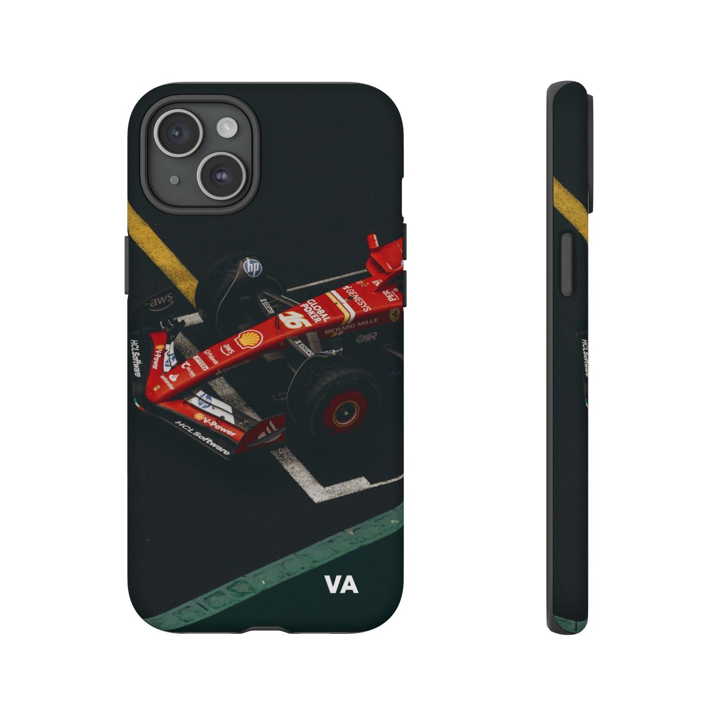 Personalized Racing Phone Case | Ferrari F1 Inspired Tough Cover for iPhone & Samsung | Motorsport Gift for Formula One Fans