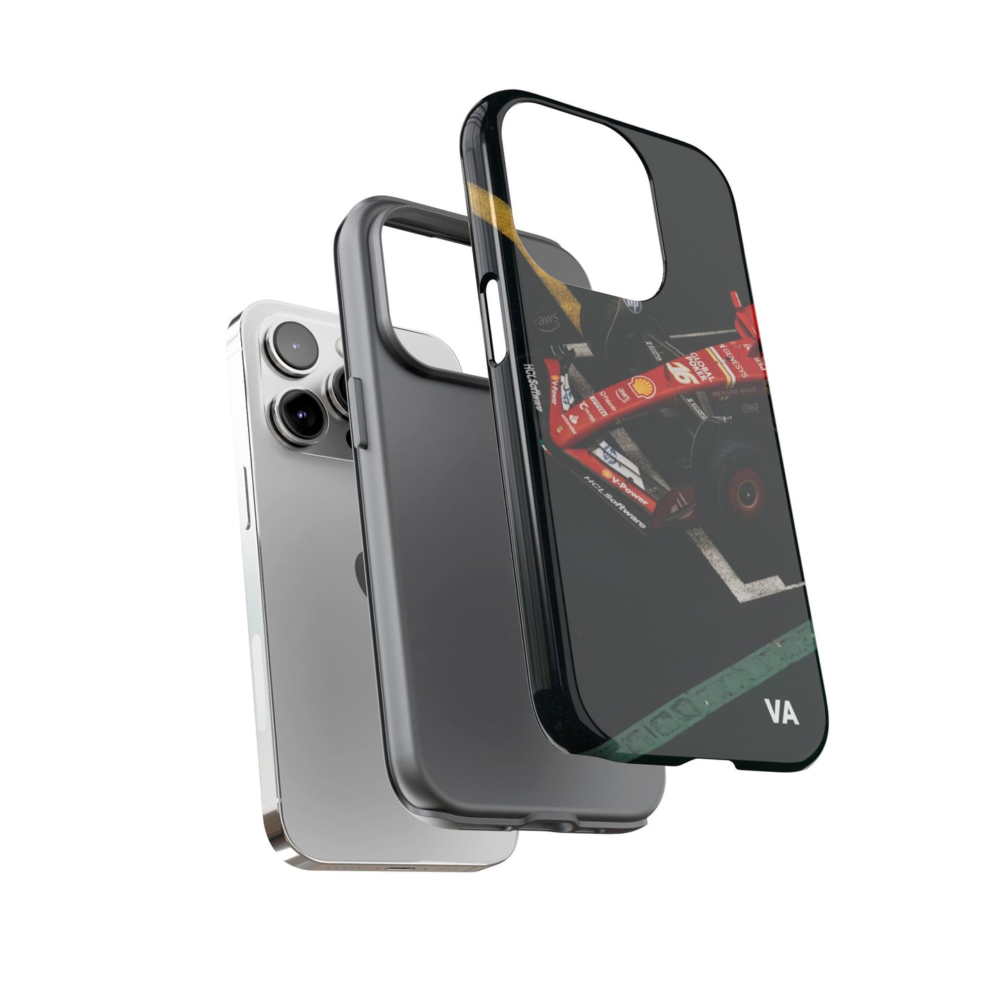 Personalized Racing Phone Case | Ferrari F1 Inspired Tough Cover for iPhone & Samsung | Motorsport Gift for Formula One Fans