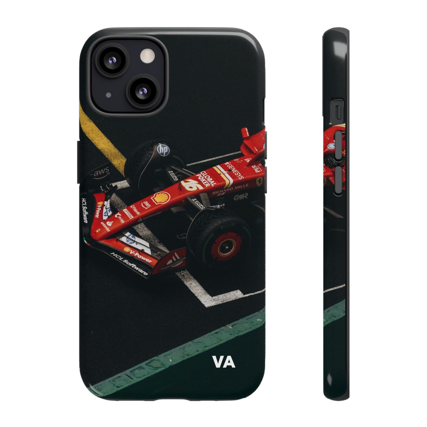 Personalized Racing Phone Case | Ferrari F1 Inspired Tough Cover for iPhone & Samsung | Motorsport Gift for Formula One Fans