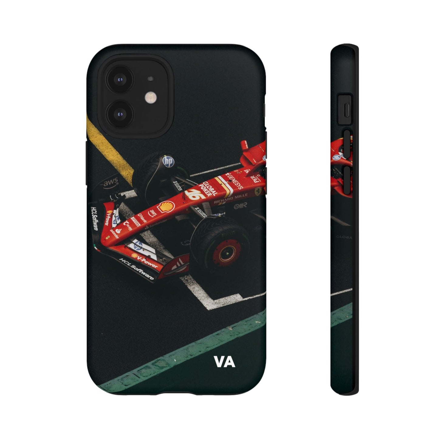 Personalized Racing Phone Case | Ferrari F1 Inspired Tough Cover for iPhone & Samsung | Motorsport Gift for Formula One Fans
