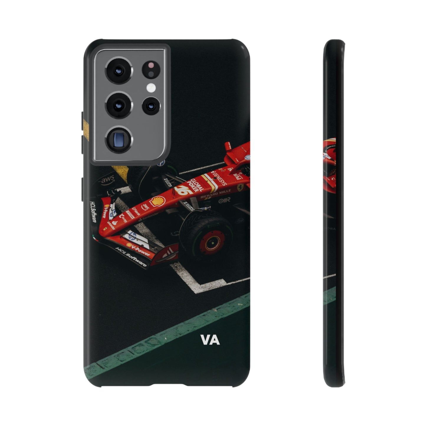 Personalized Racing Phone Case | Ferrari F1 Inspired Tough Cover for iPhone & Samsung | Motorsport Gift for Formula One Fans