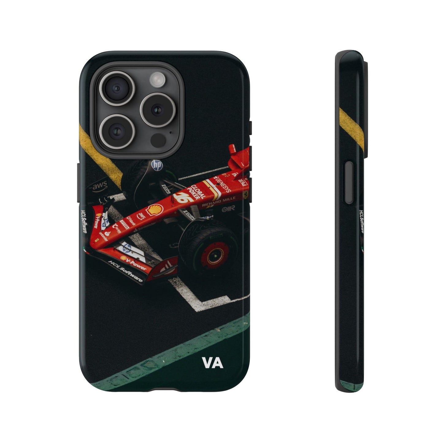 Personalized Racing Phone Case | Ferrari F1 Inspired Tough Cover for iPhone & Samsung | Motorsport Gift for Formula One Fans