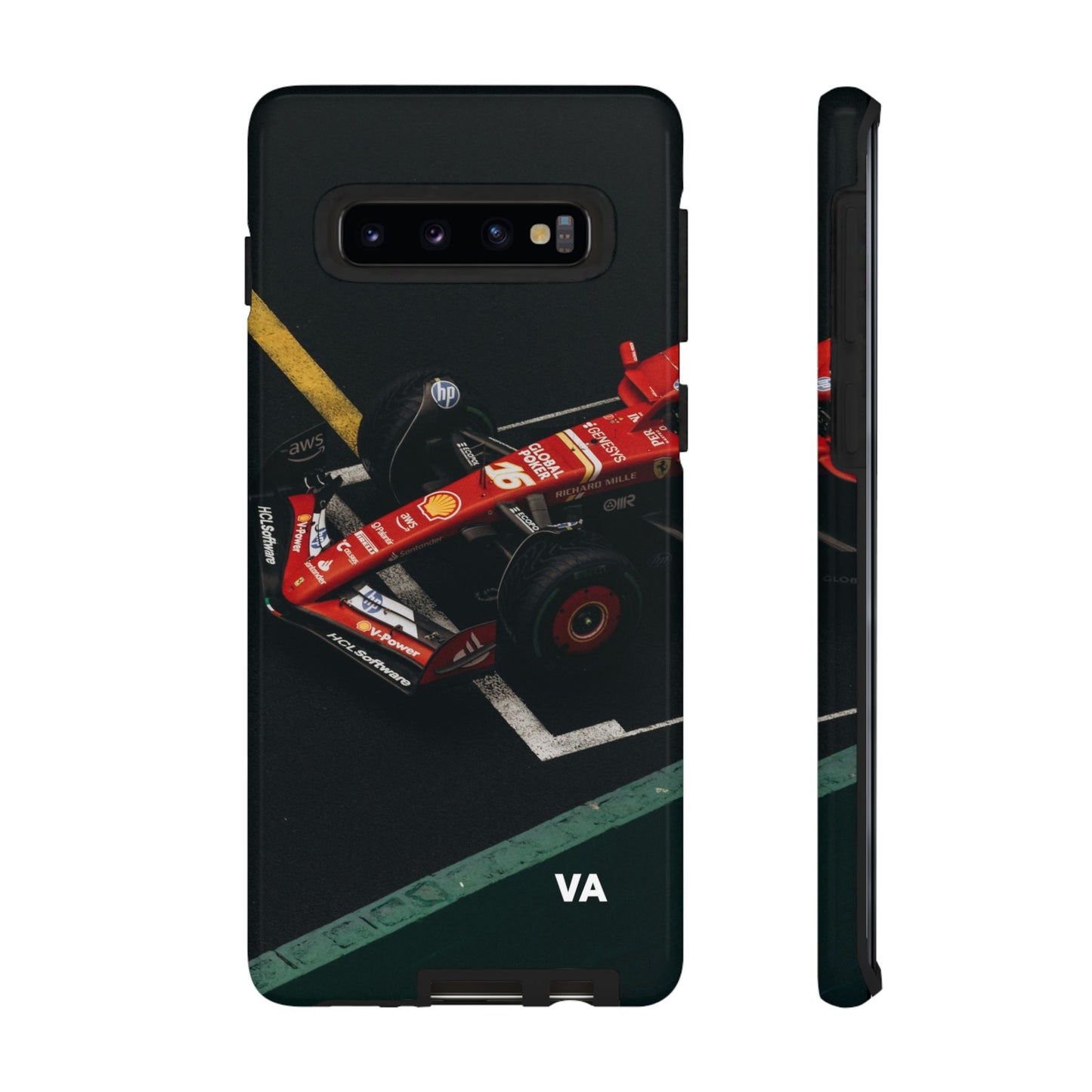 Personalized Racing Phone Case | Ferrari F1 Inspired Tough Cover for iPhone & Samsung | Motorsport Gift for Formula One Fans