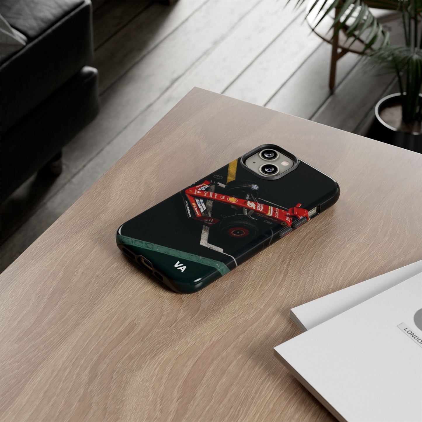 Personalized Racing Phone Case | Ferrari F1 Inspired Tough Cover for iPhone & Samsung | Motorsport Gift for Formula One Fans