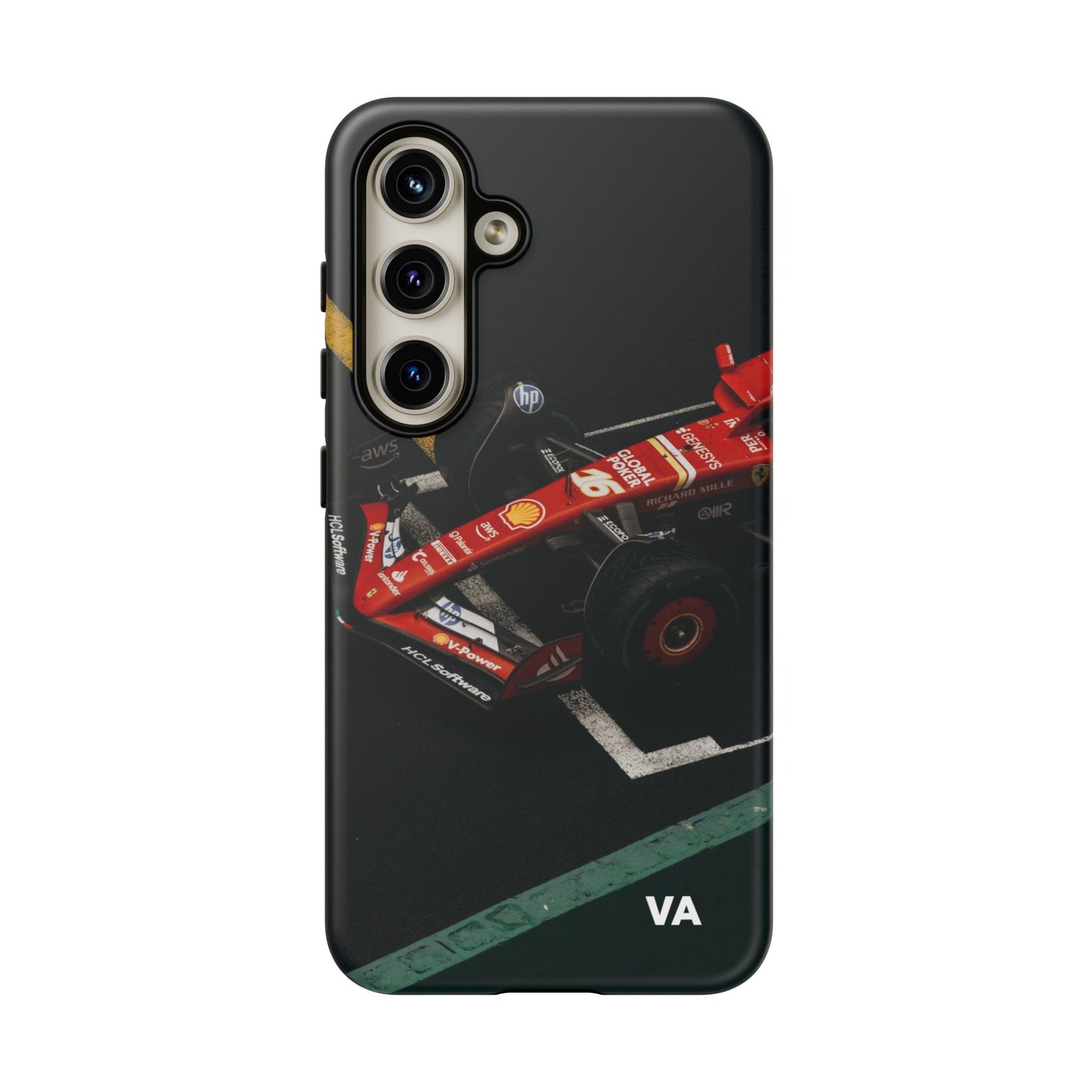 Personalized Racing Phone Case | Ferrari F1 Inspired Tough Cover for iPhone & Samsung | Motorsport Gift for Formula One Fans