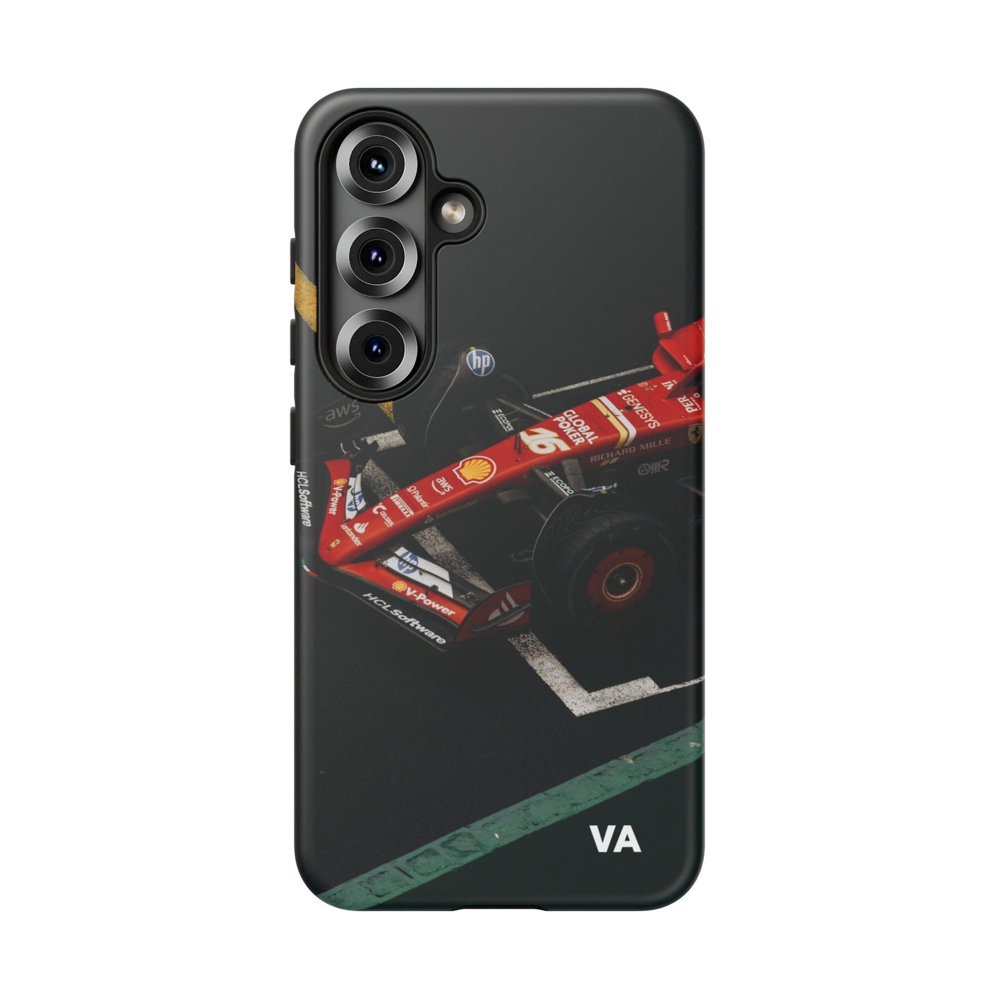 Personalized Racing Phone Case | Ferrari F1 Inspired Tough Cover for iPhone & Samsung | Motorsport Gift for Formula One Fans