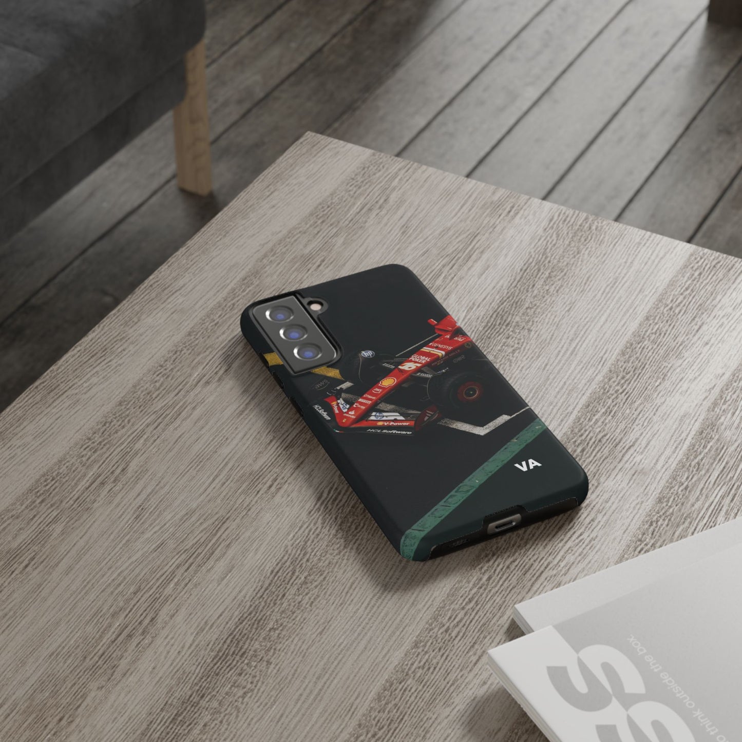 Personalized Racing Phone Case | Ferrari F1 Inspired Tough Cover for iPhone & Samsung | Motorsport Gift for Formula One Fans