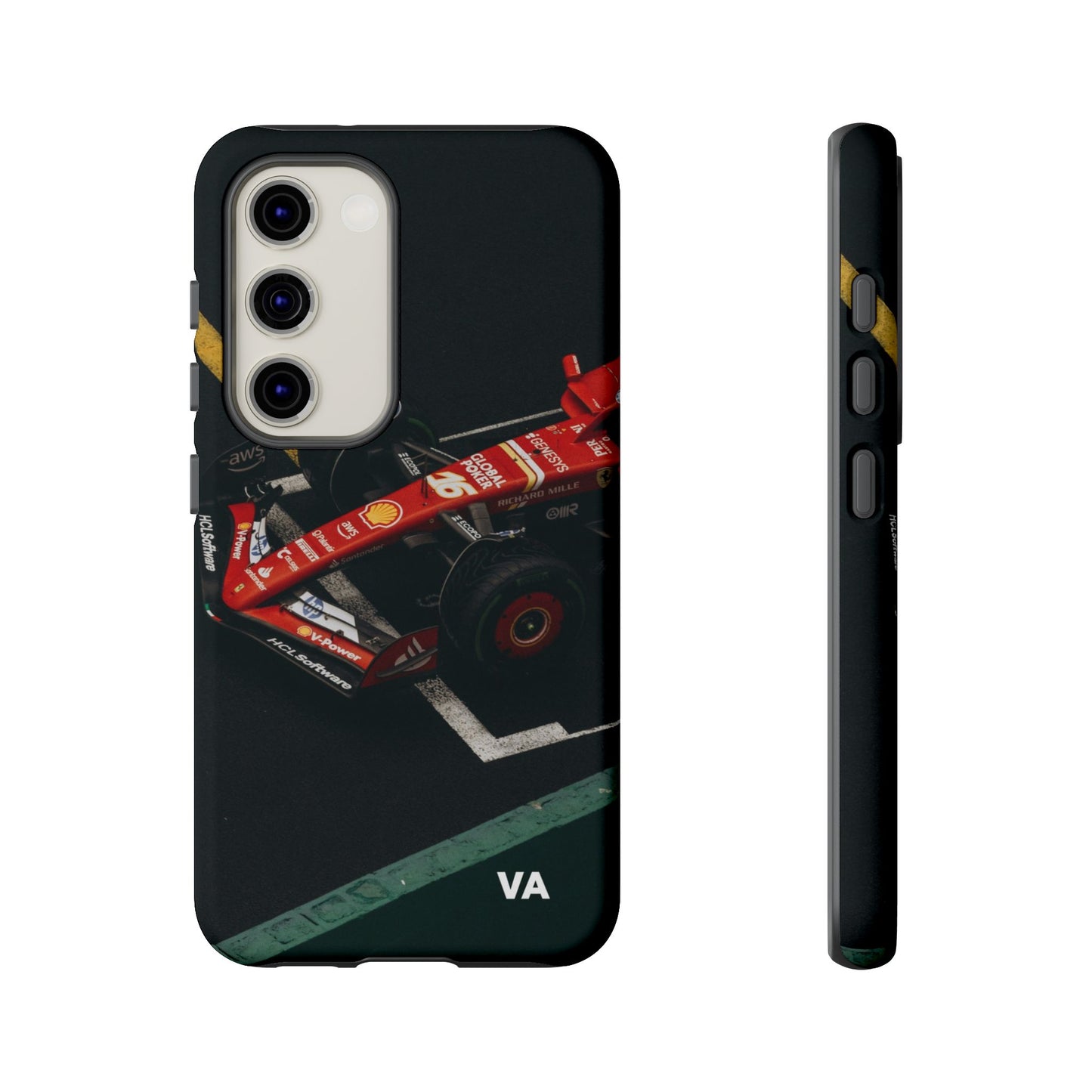 Personalized Racing Phone Case | Ferrari F1 Inspired Tough Cover for iPhone & Samsung | Motorsport Gift for Formula One Fans