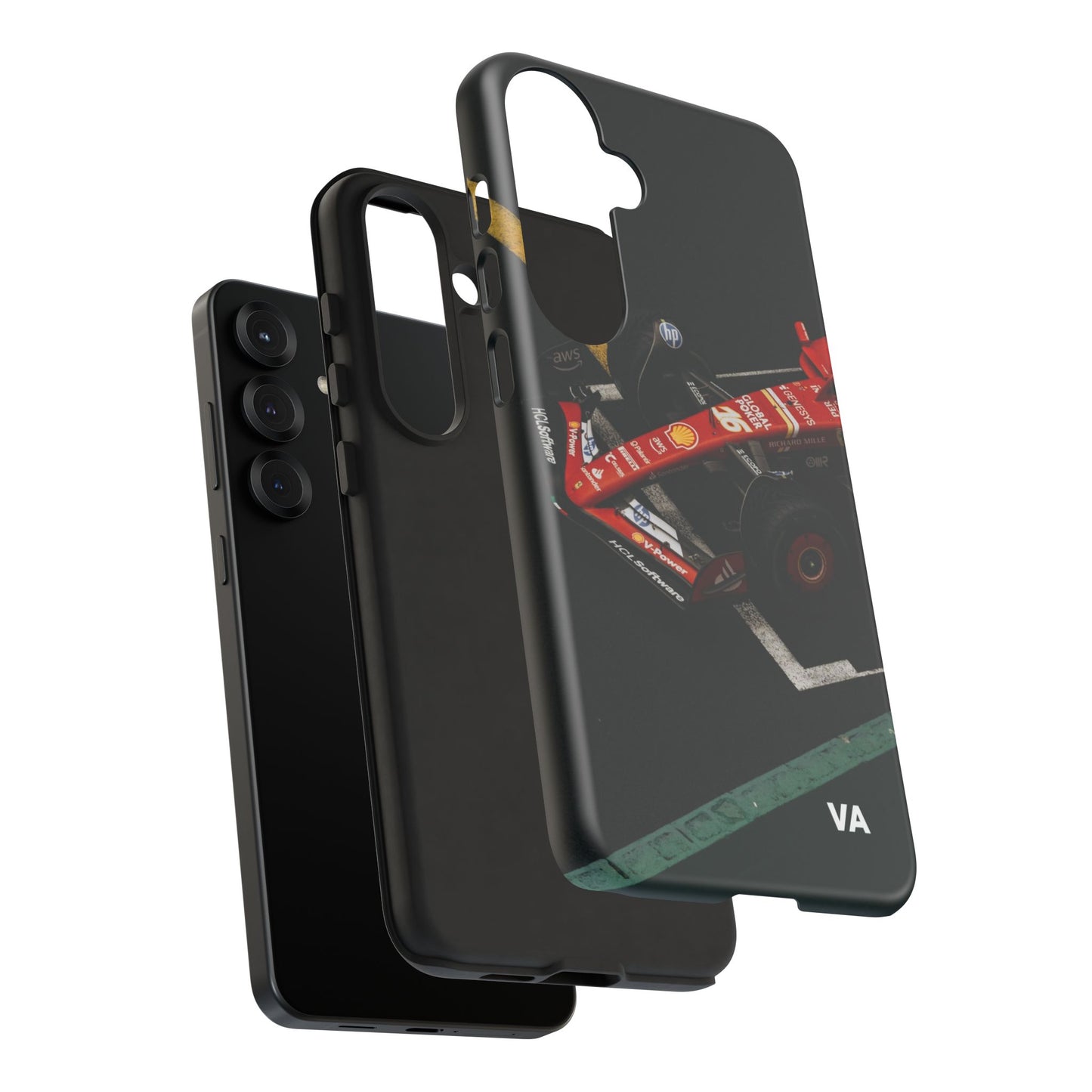 Personalized Racing Phone Case | Ferrari F1 Inspired Tough Cover for iPhone & Samsung | Motorsport Gift for Formula One Fans