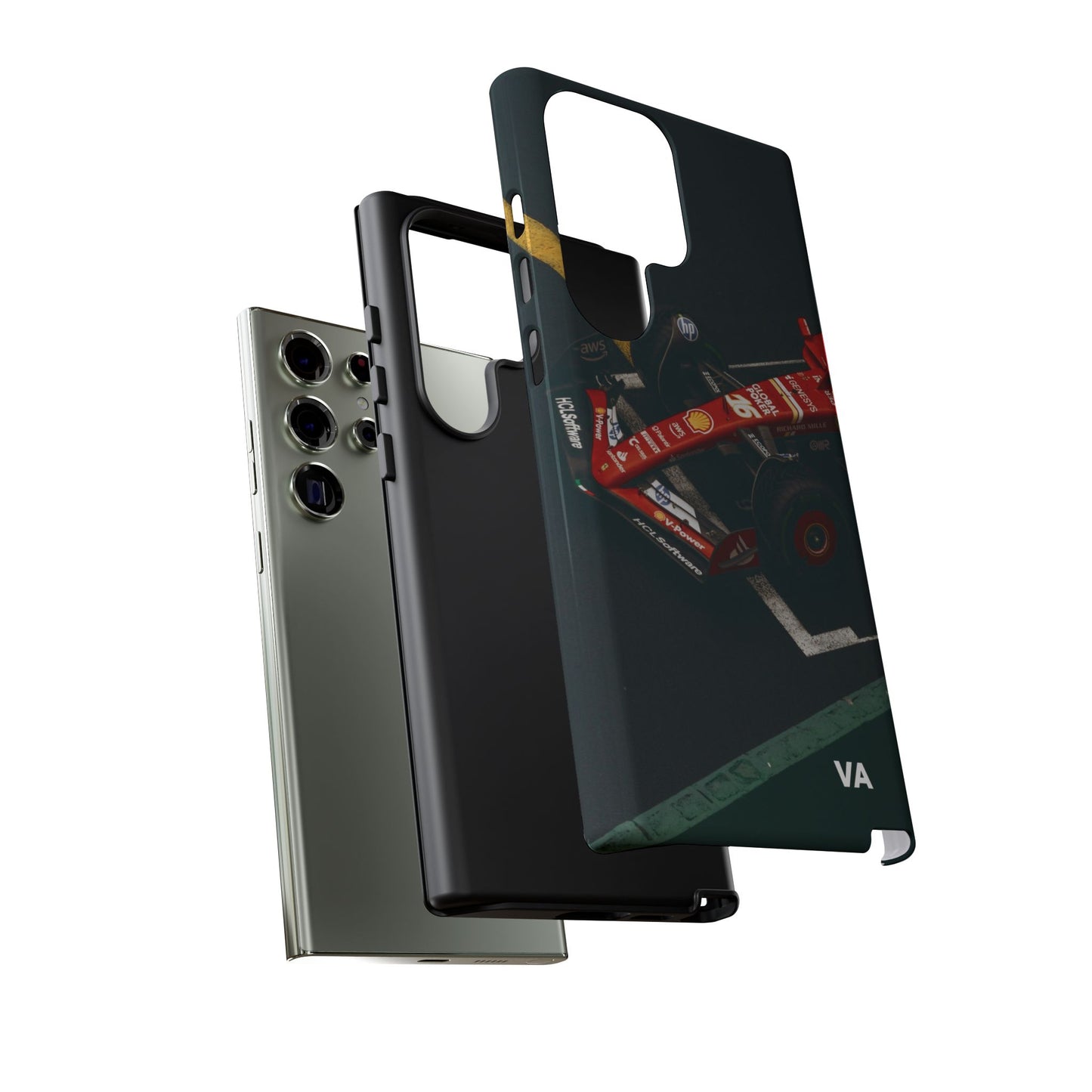 Personalized Racing Phone Case | Ferrari F1 Inspired Tough Cover for iPhone & Samsung | Motorsport Gift for Formula One Fans
