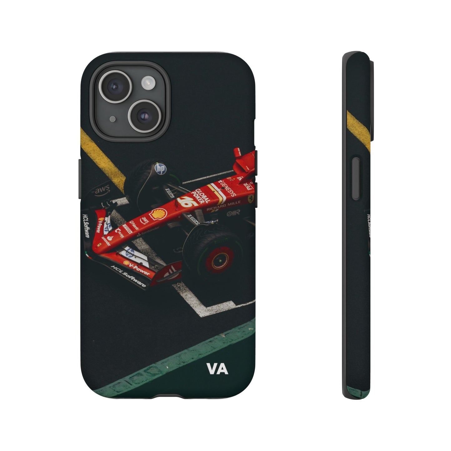 Personalized Racing Phone Case | Ferrari F1 Inspired Tough Cover for iPhone & Samsung | Motorsport Gift for Formula One Fans